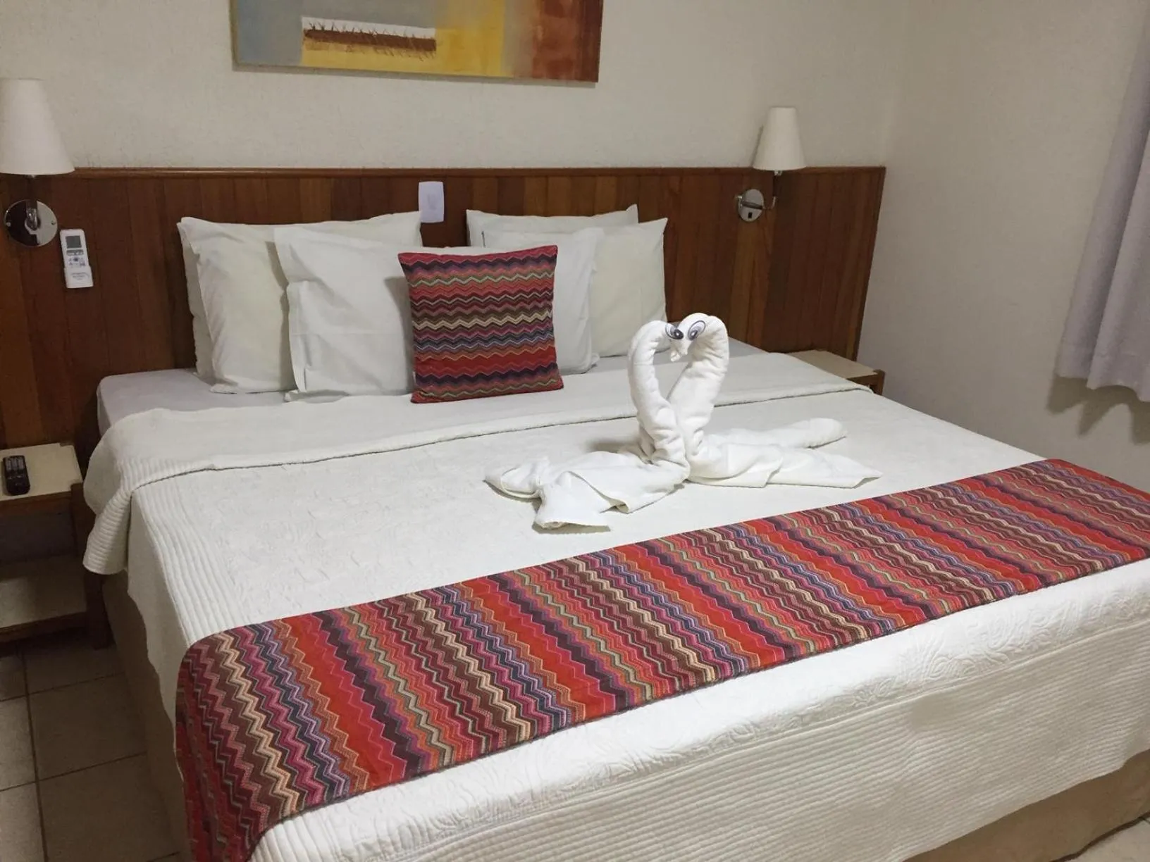 Bed in Hotel Riviera Lins