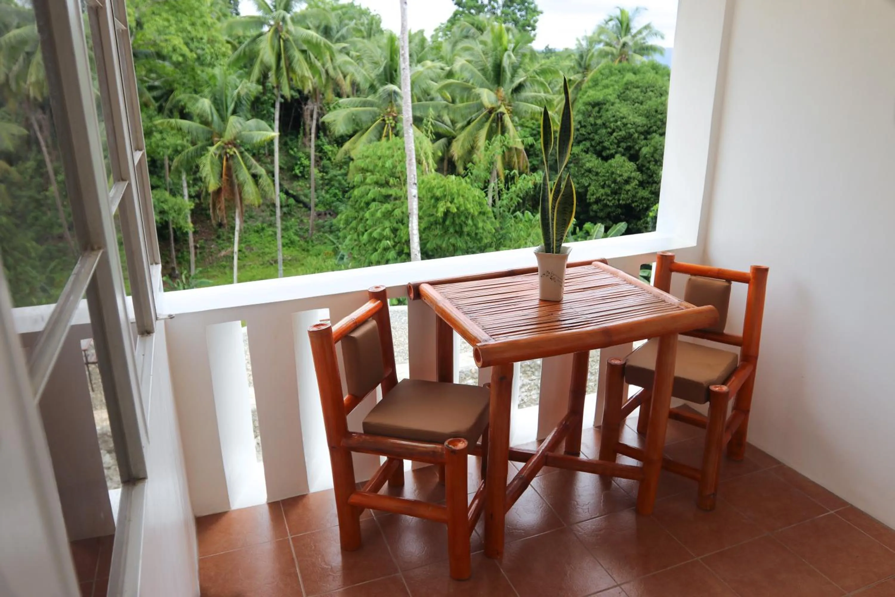 Garden view in Guindulman Bay Tourist Inn