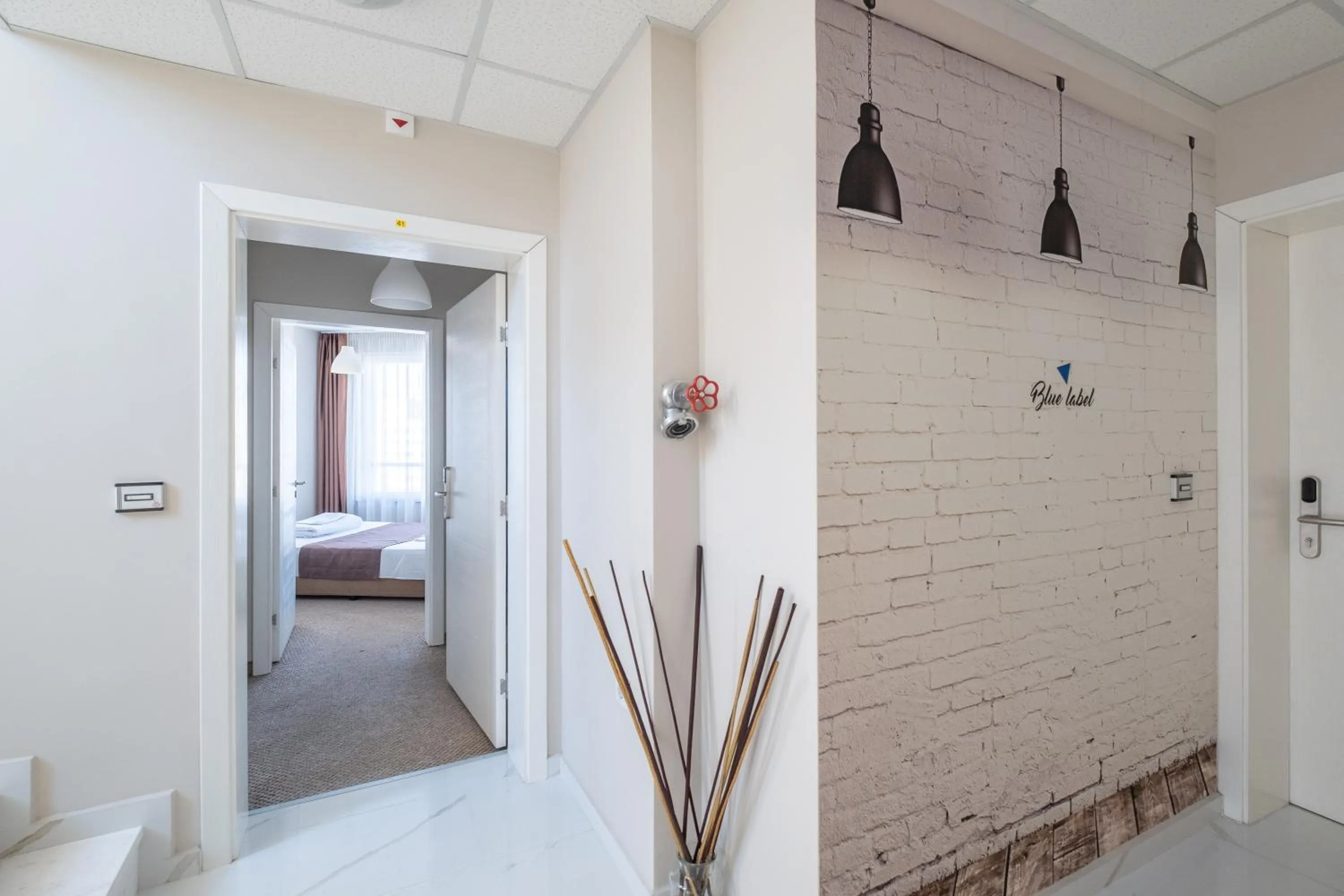 Facade/entrance in Blue Label Apart House