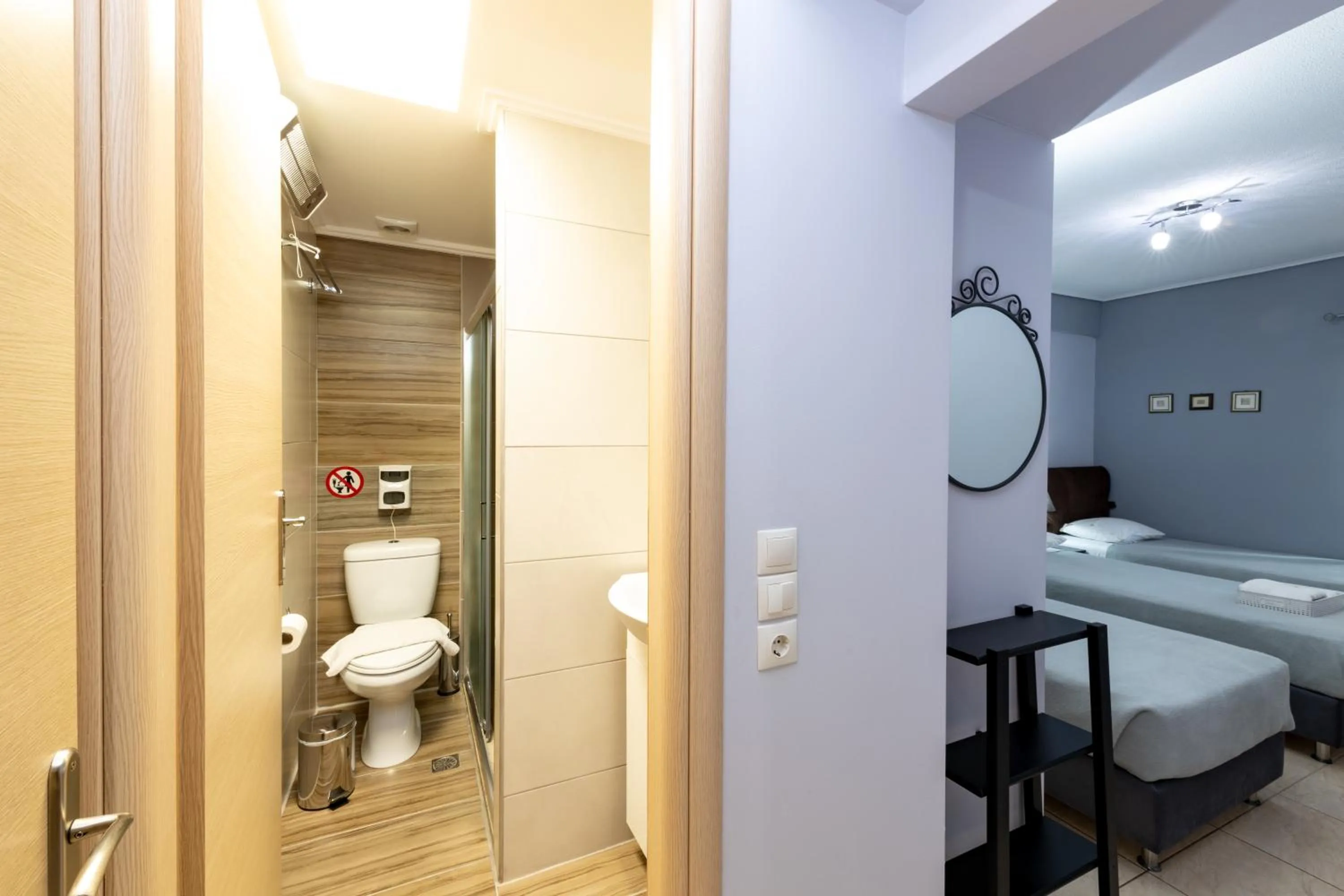 Bathroom in A&J Apartments or Rooms athens airport