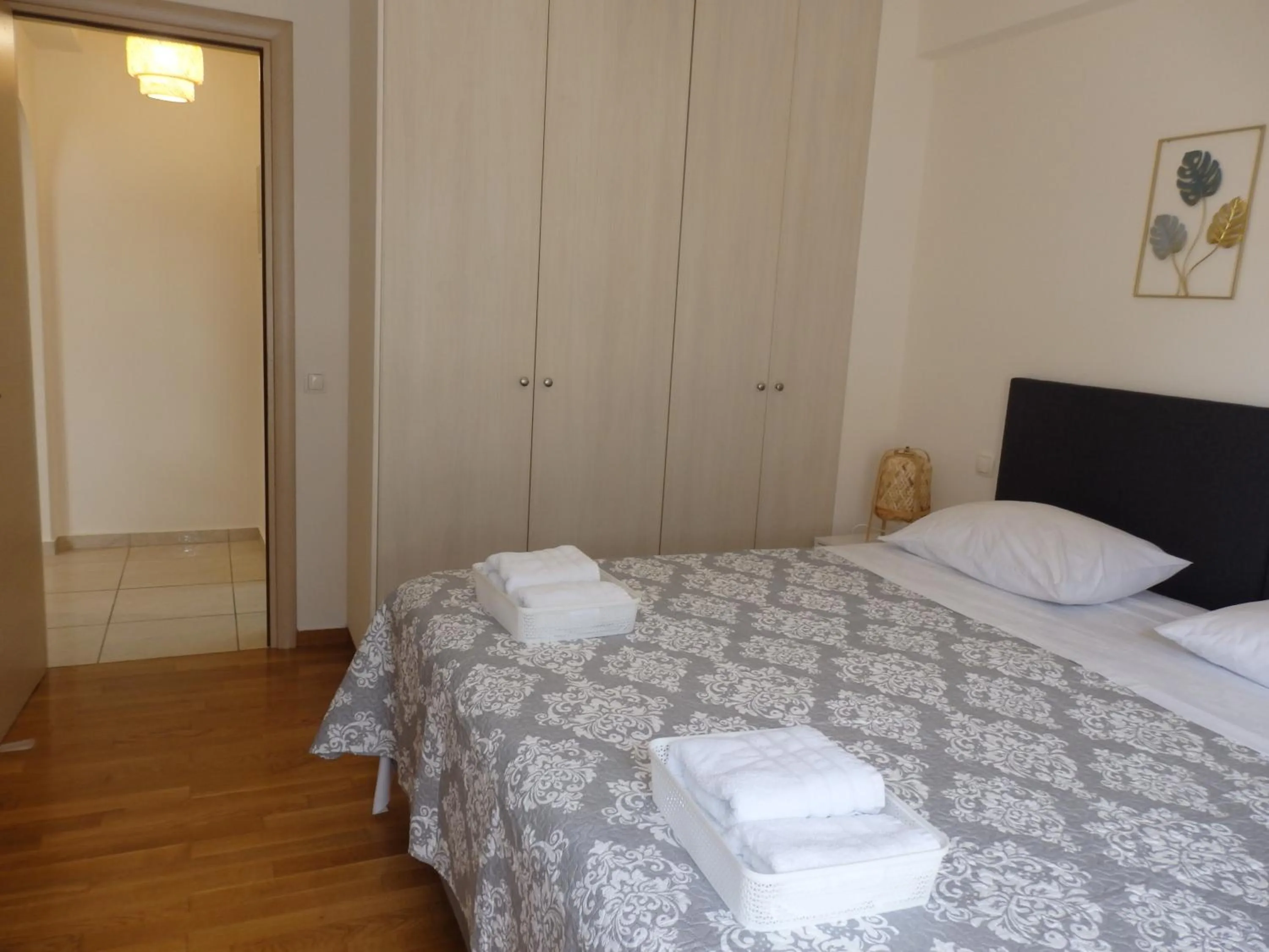Bedroom, Bed in A&J Apartments or Rooms athens airport