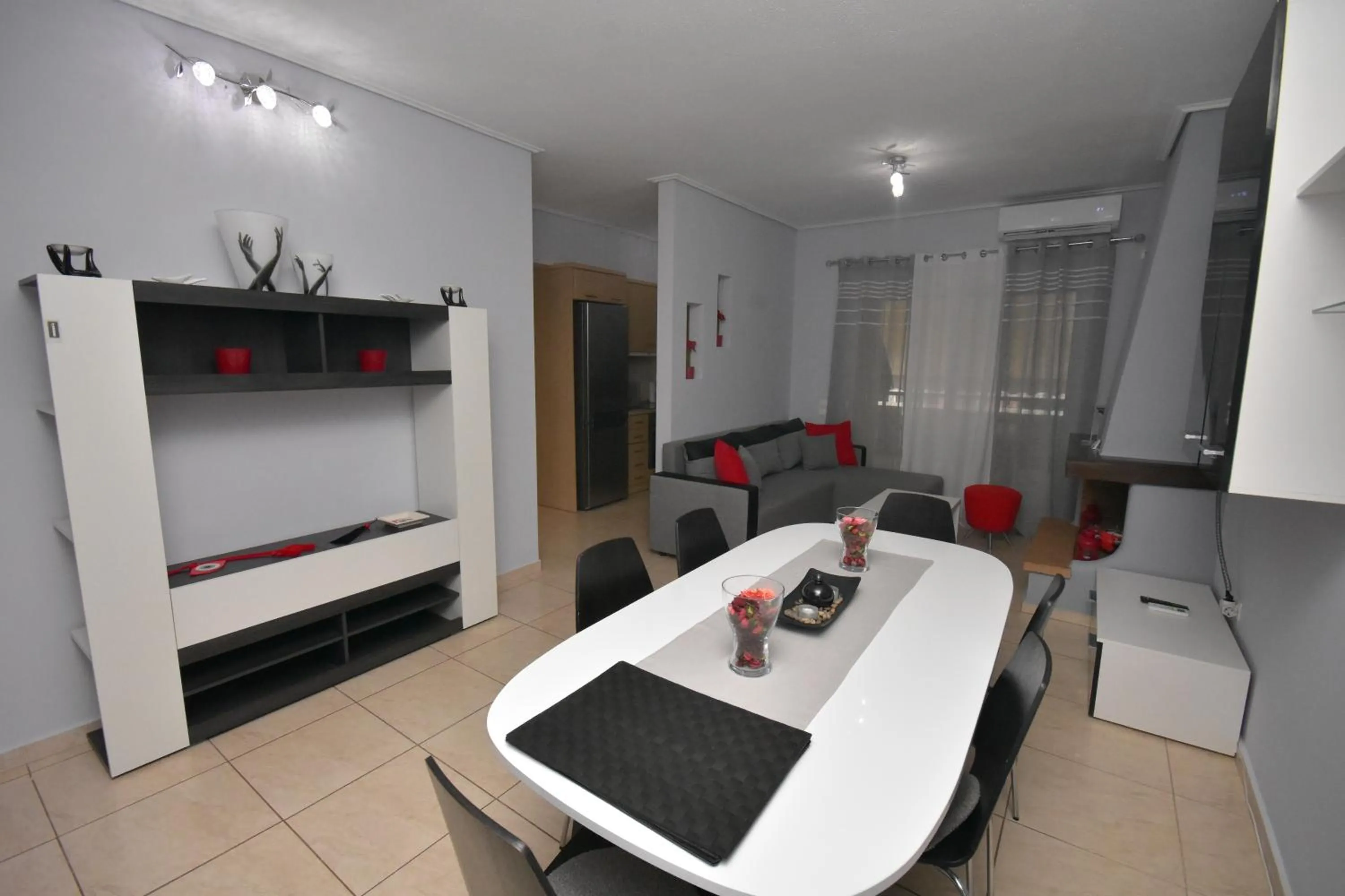 Living room in A&J Apartments or Rooms athens airport