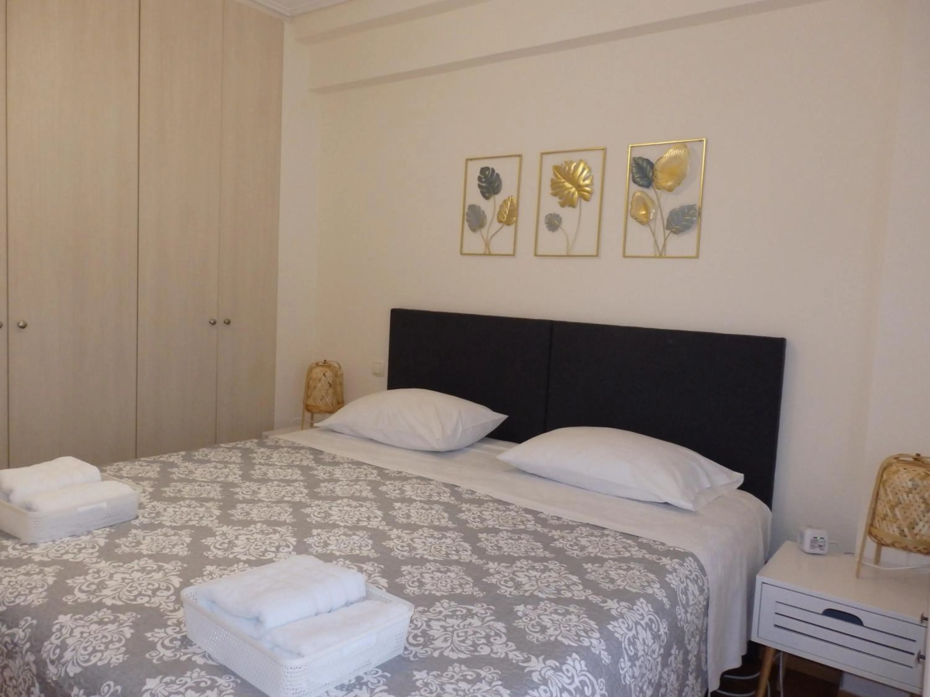 Bedroom, Bed in A&J Apartments or Rooms athens airport