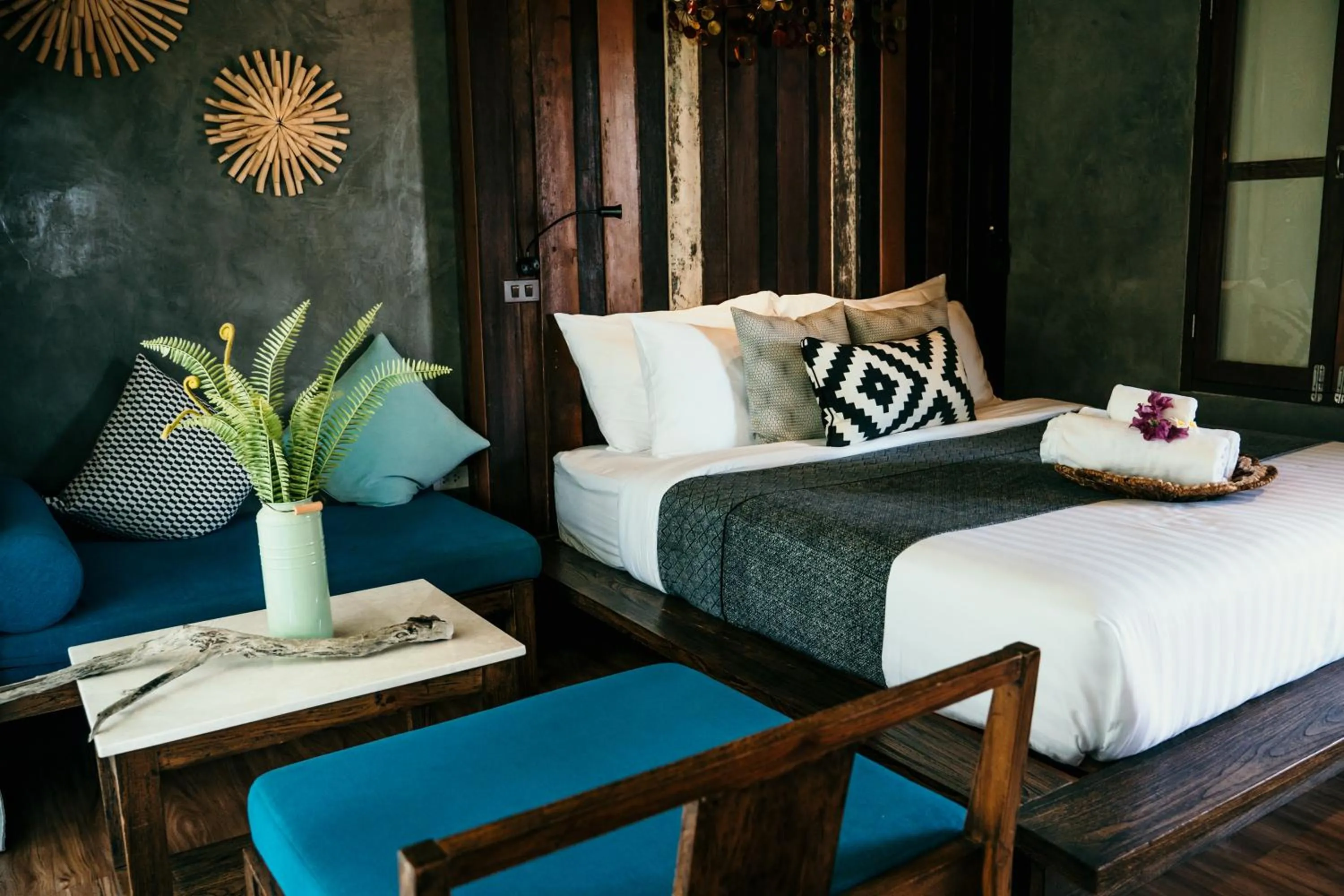 Decorative detail, Bed in Sand in My Shoes Beach Loft