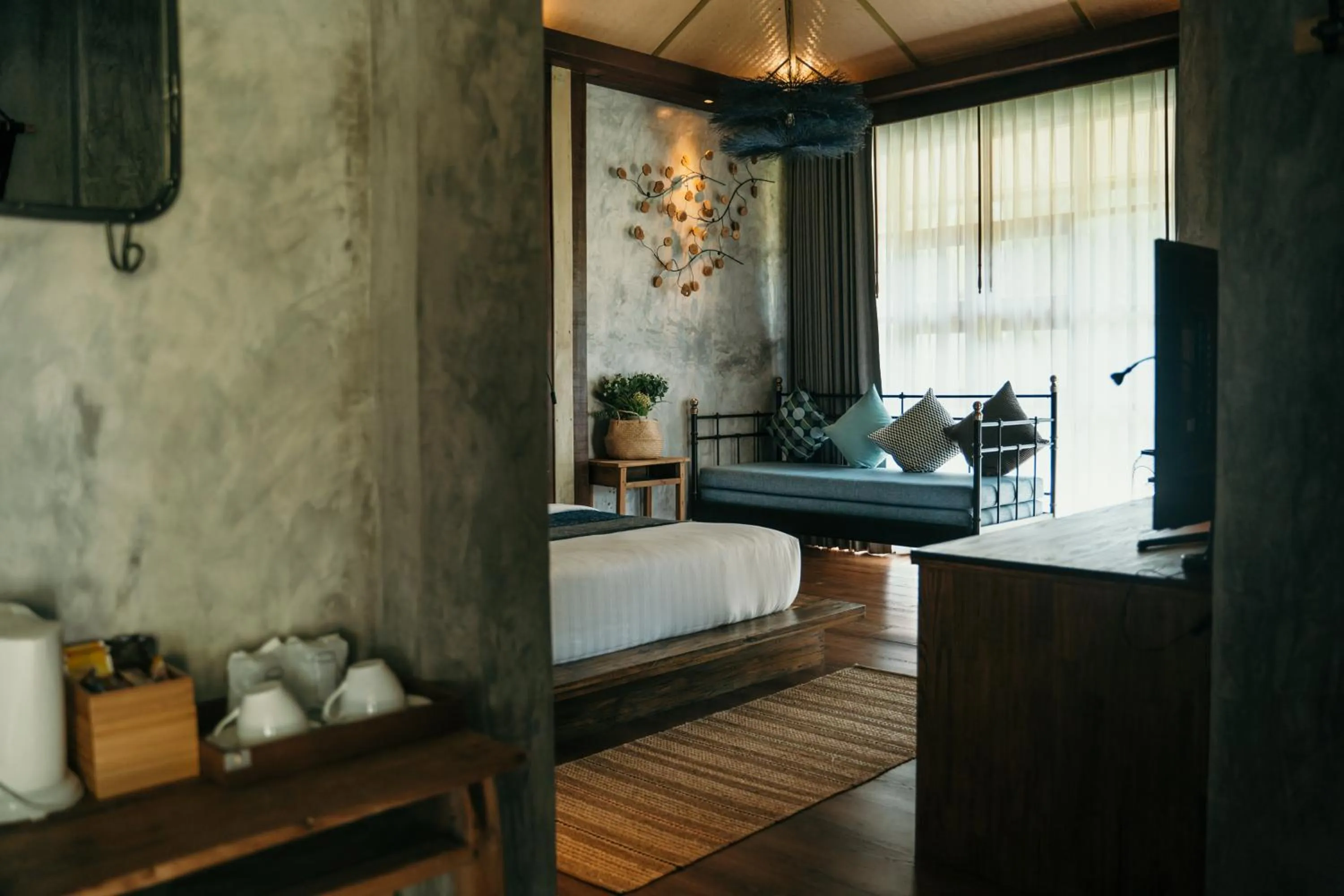 Decorative detail, Bed in Sand in My Shoes Beach Loft