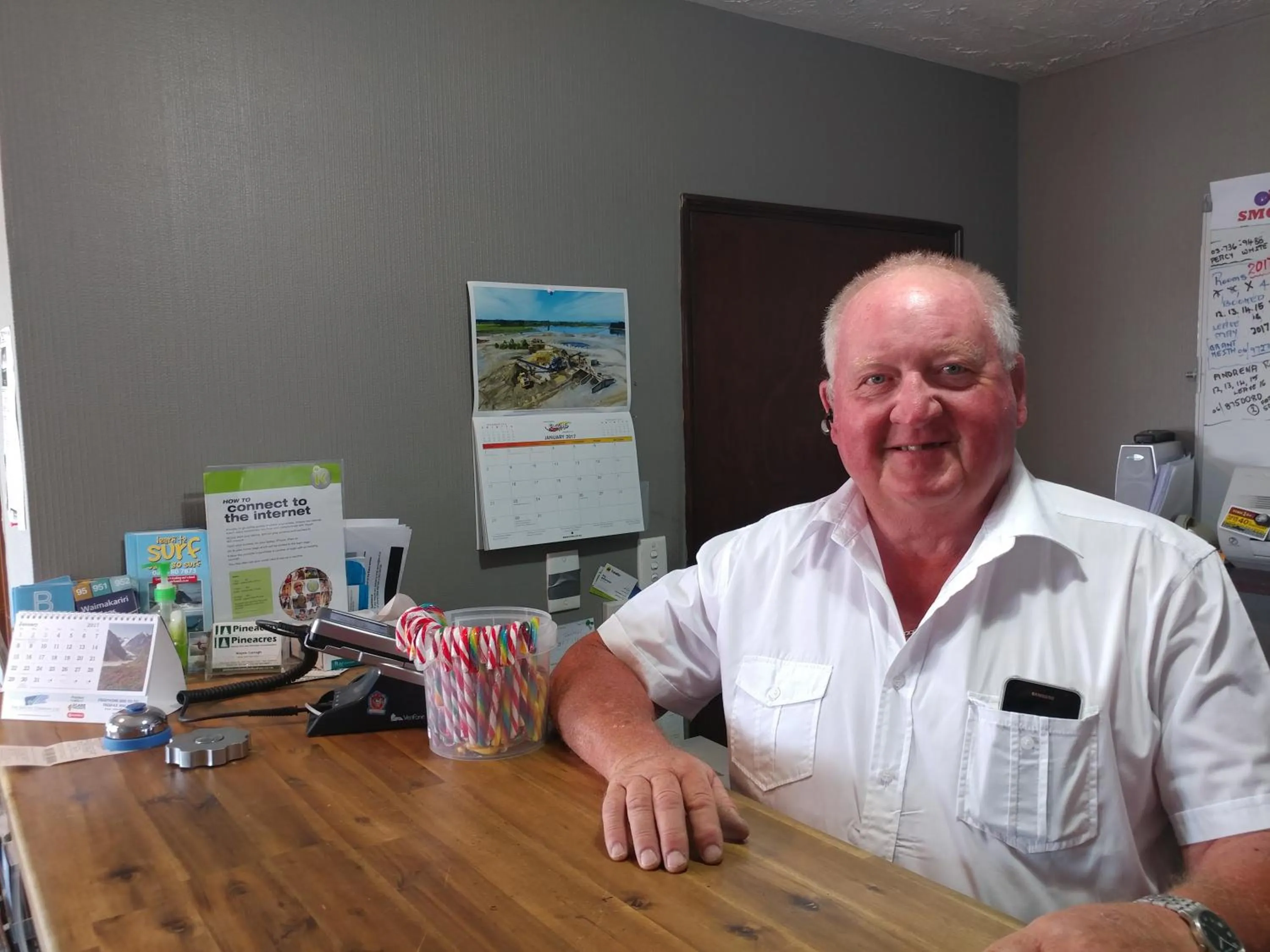 Staff in Pineacres Motel and Park