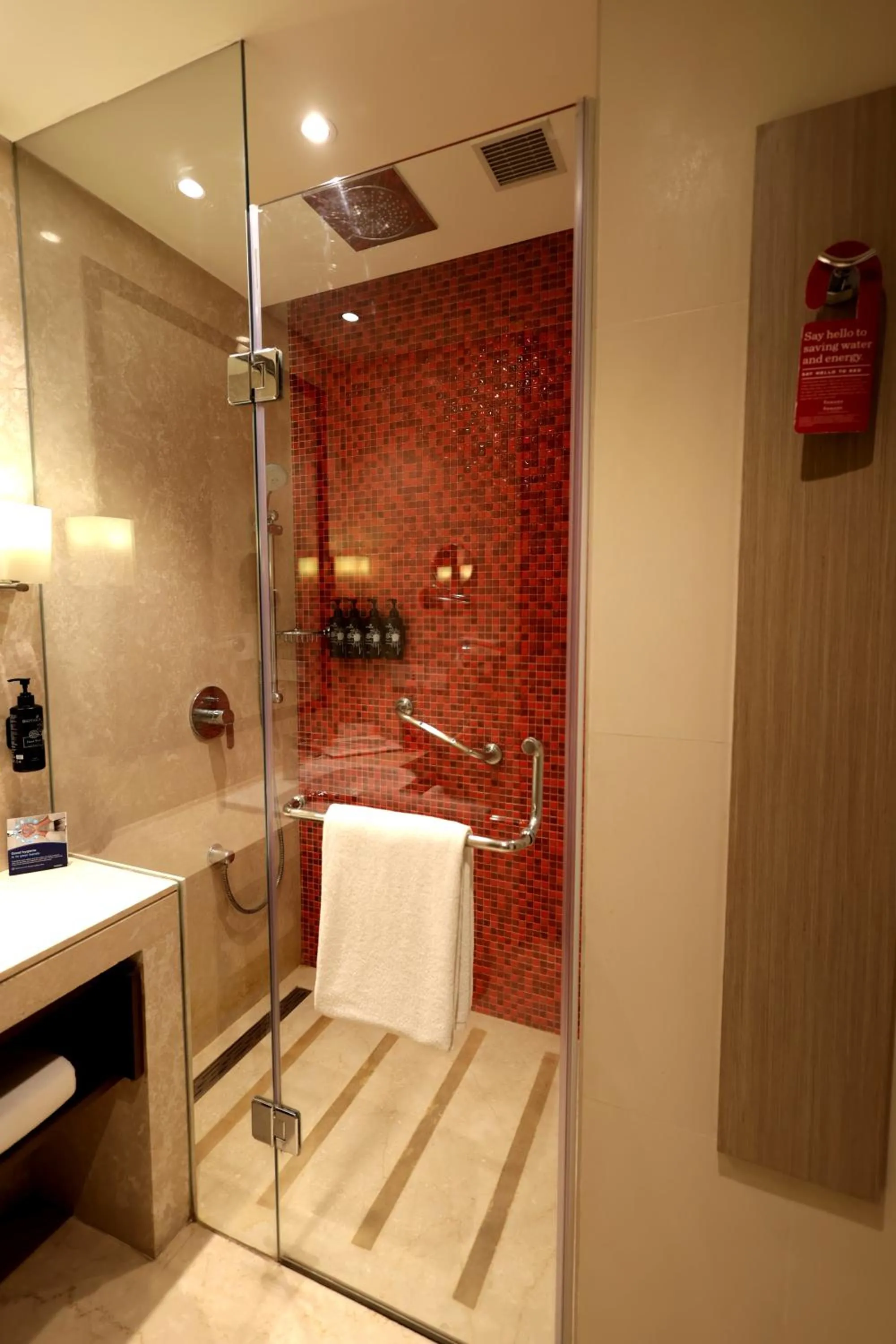 Shower in Ramada by Wyndham Lucknow Hotel and Convention Center