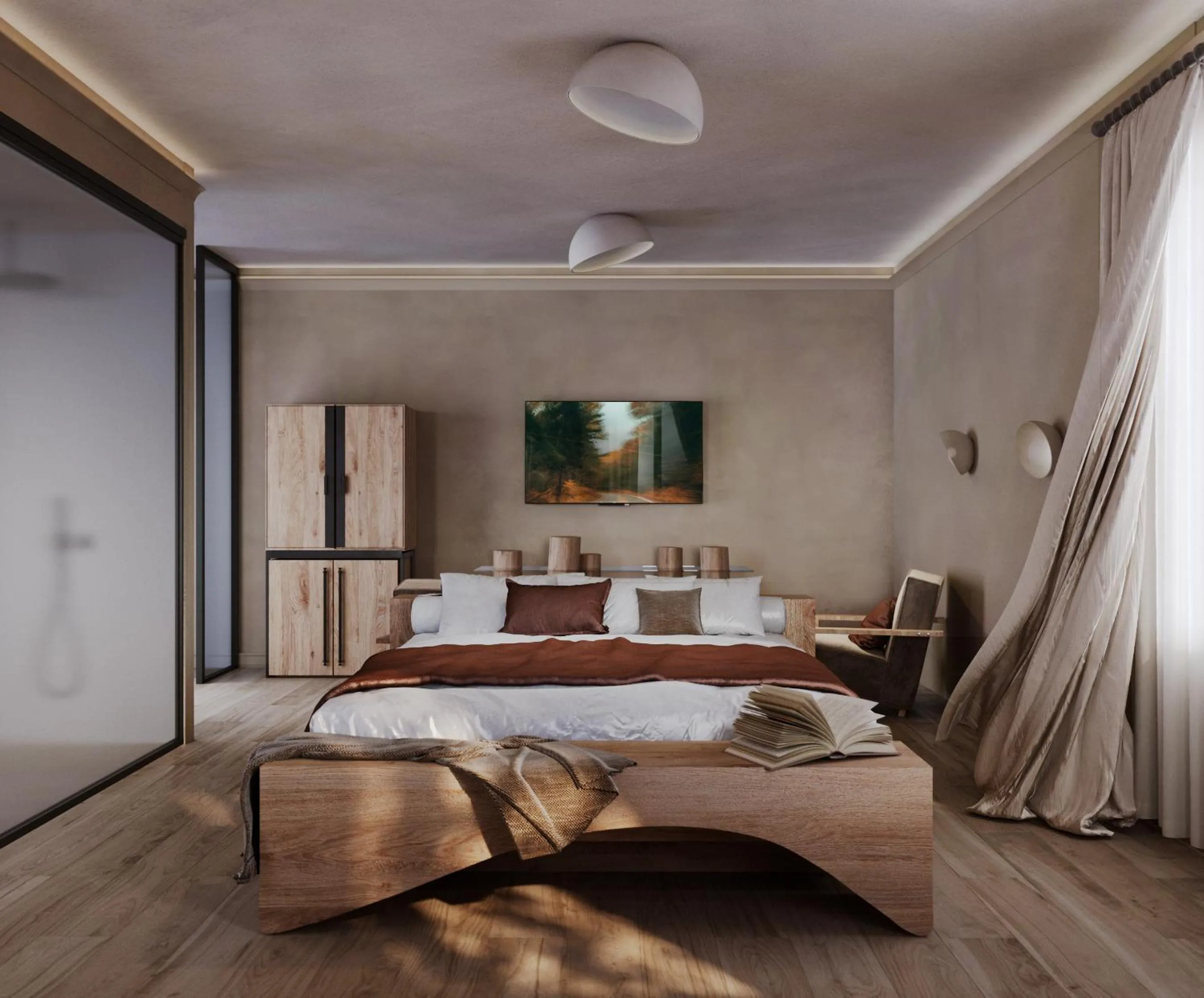 Bedroom, Bed in Hemanaire