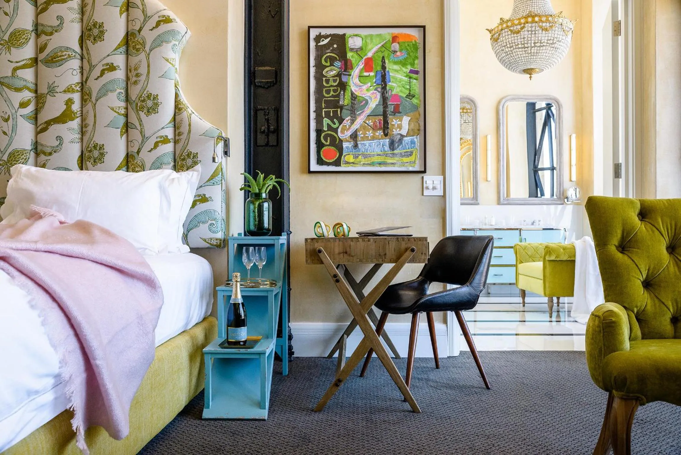 Bed in The Silo Hotel