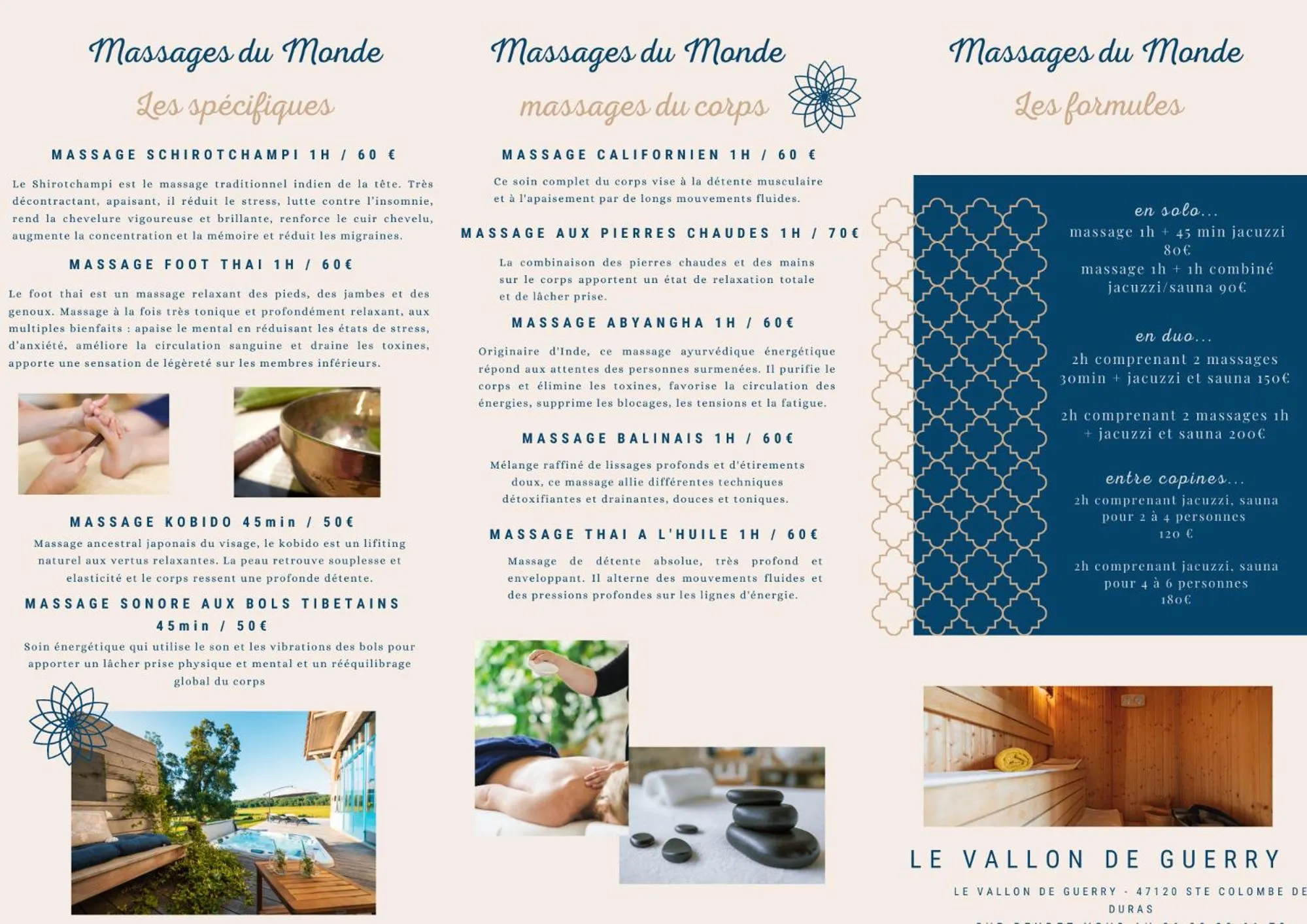 Massage in Le Vallon De Guerry
