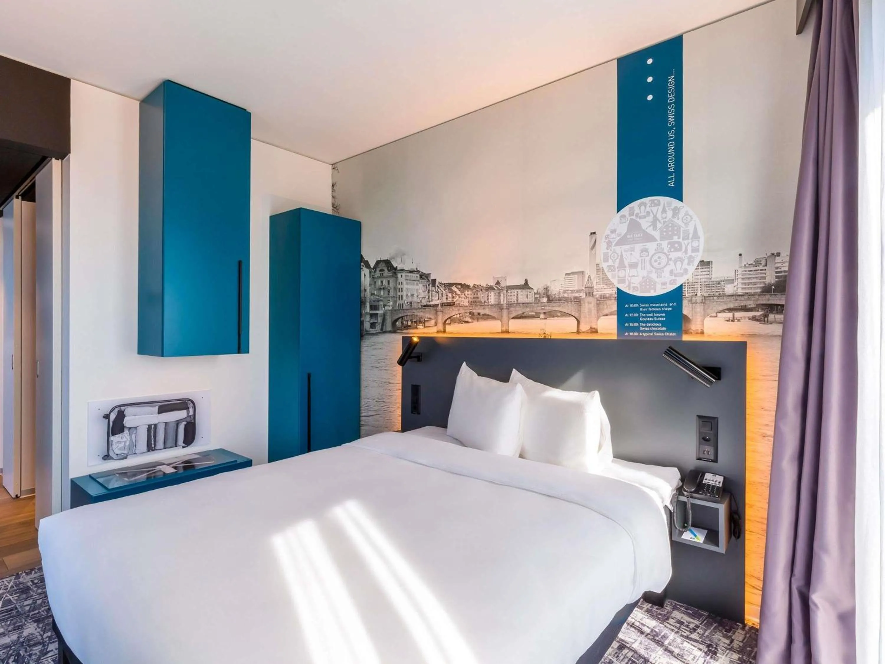 Bedroom, Bed in ibis Styles Basel City