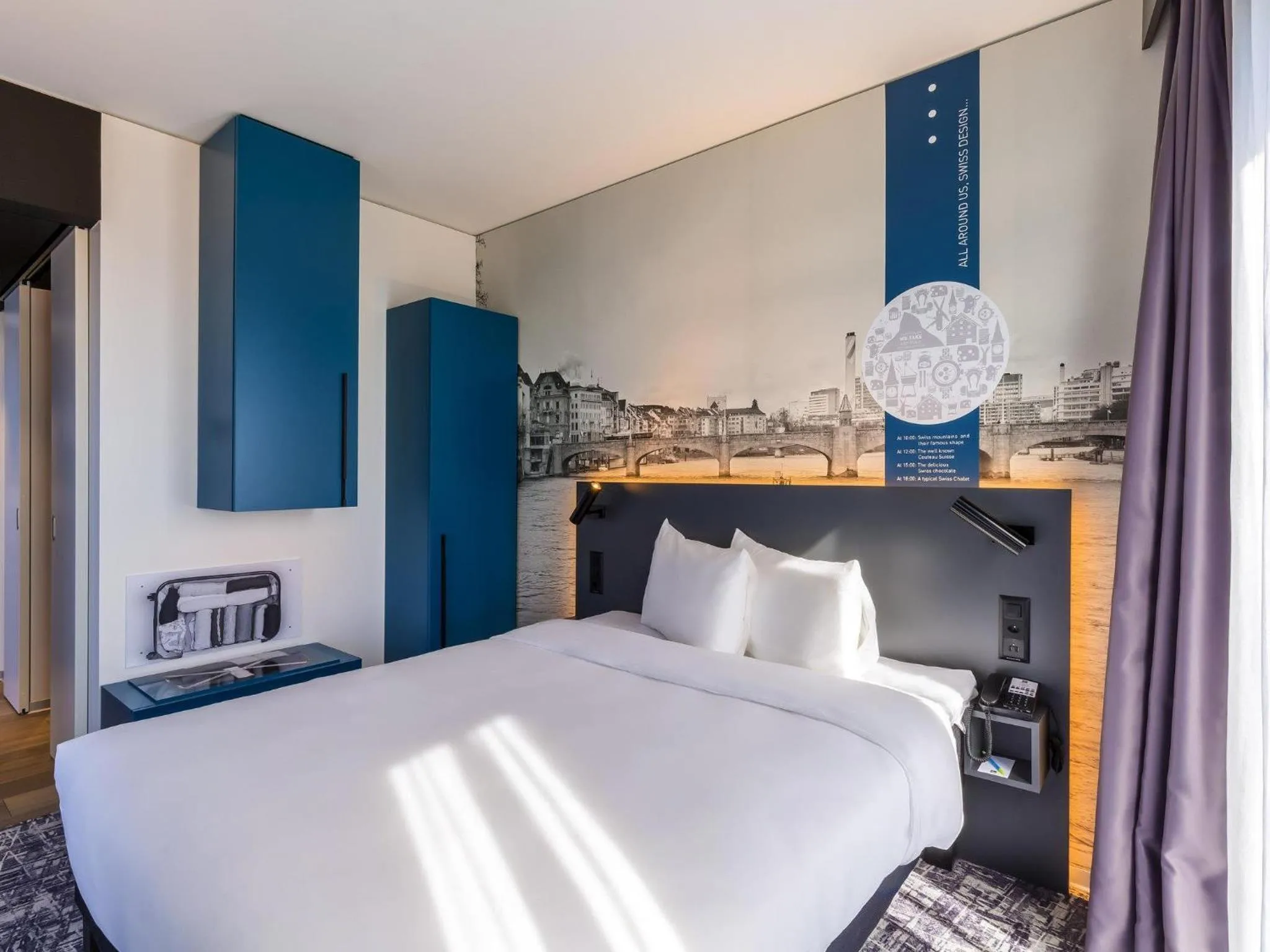 Bedroom, Bed in ibis Styles Basel City