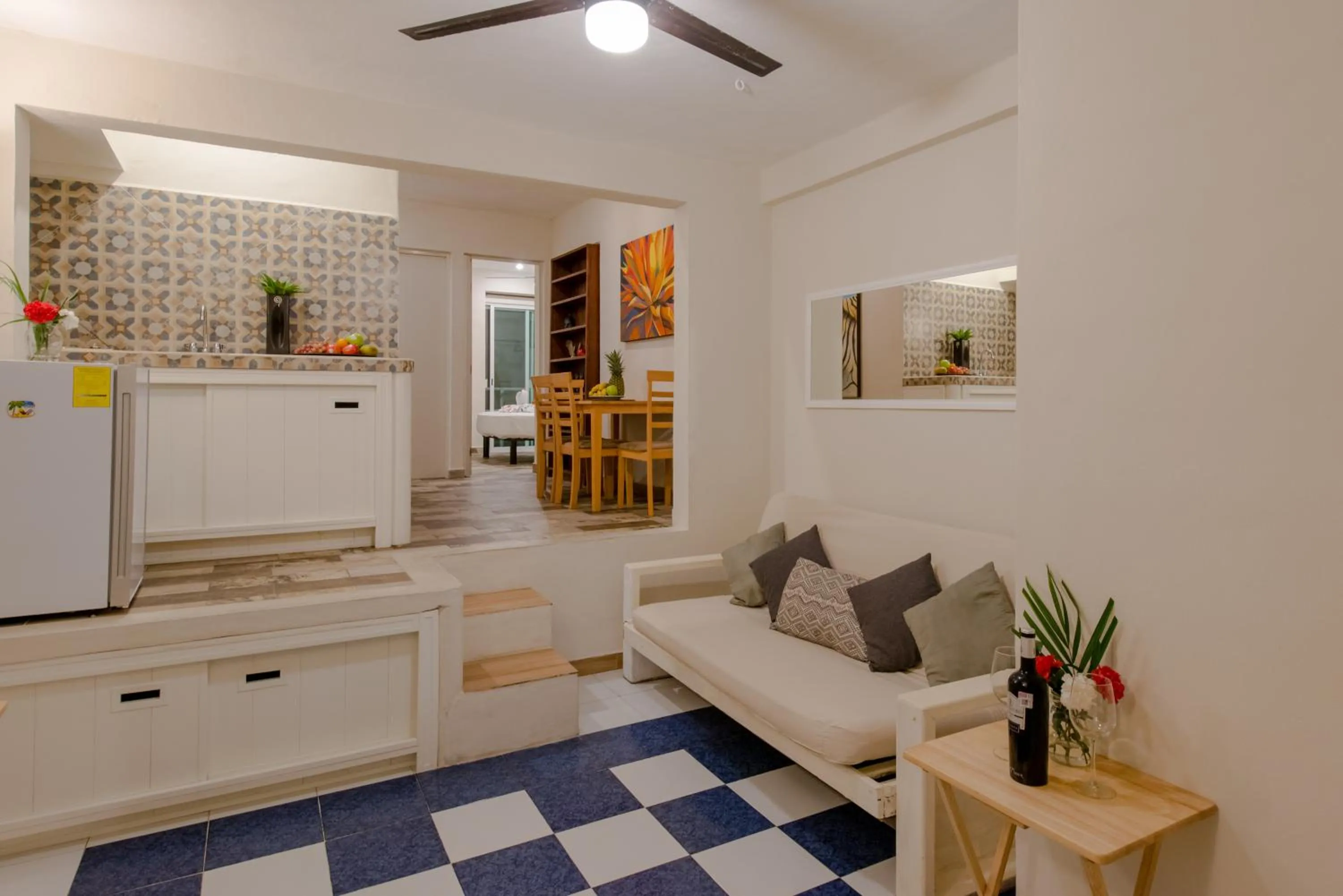 Seating area in Casa Luca