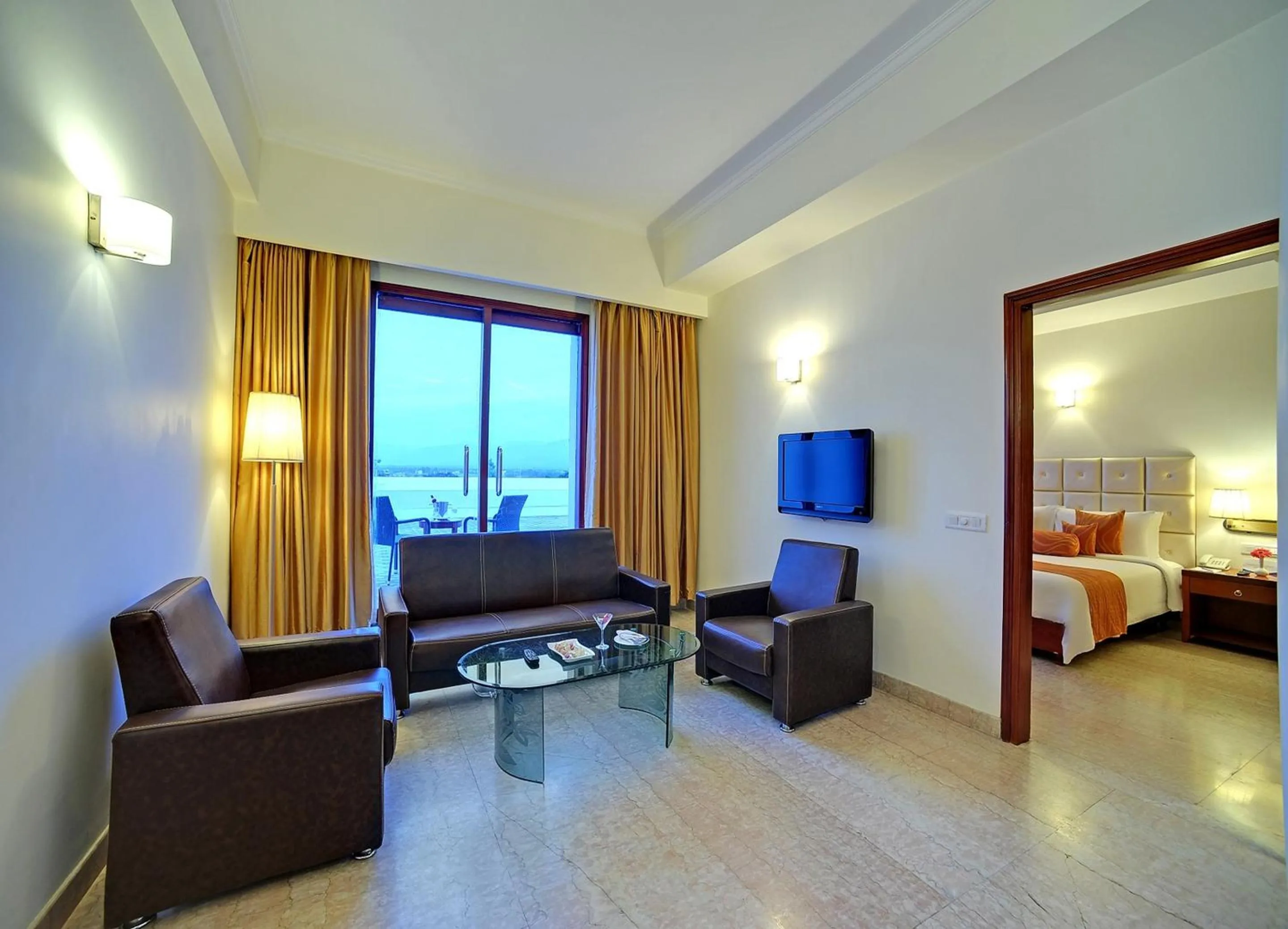 Living room, Bed in Royal Sarovar Portico Siliguri