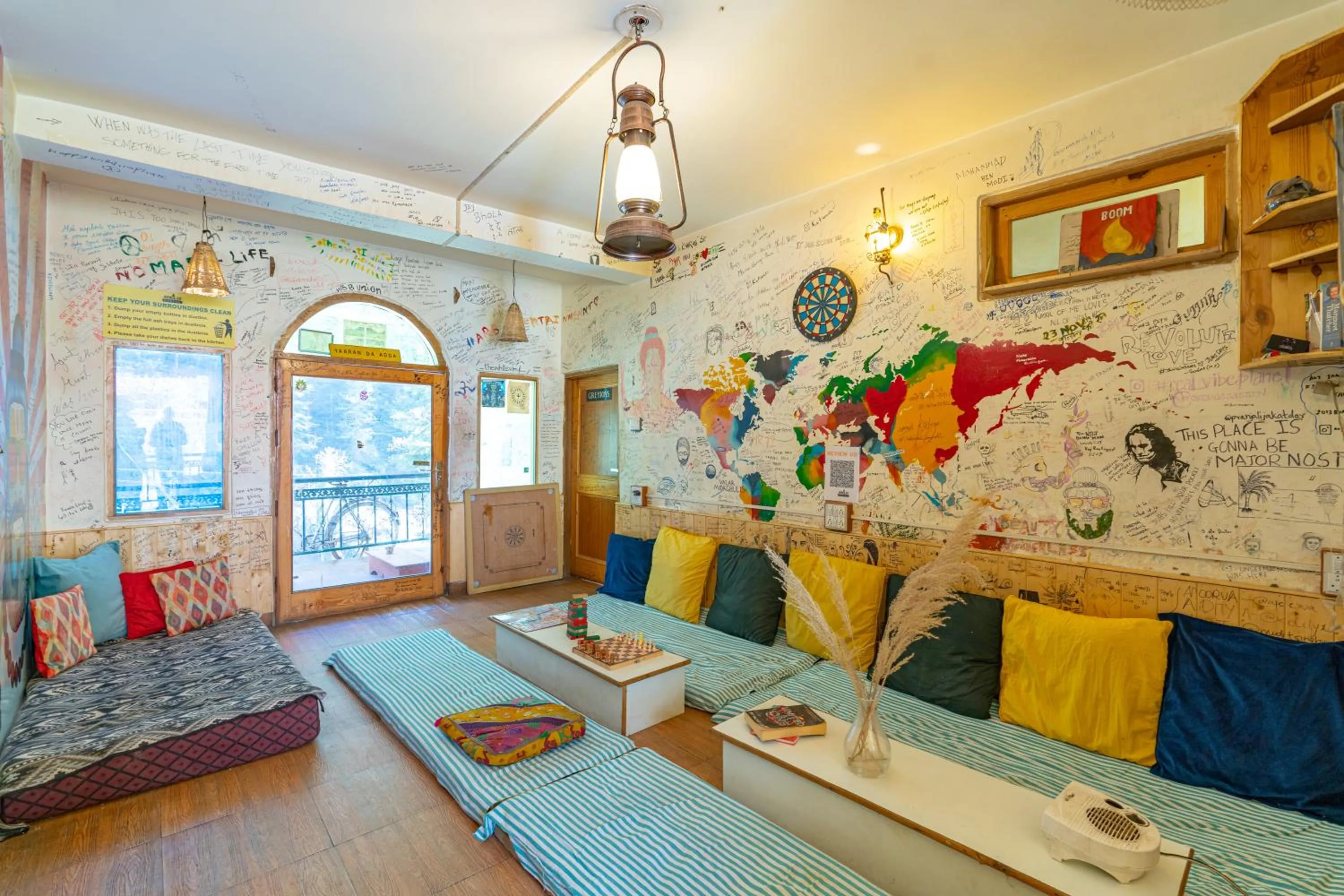 Decorative detail in Nomads Hostel