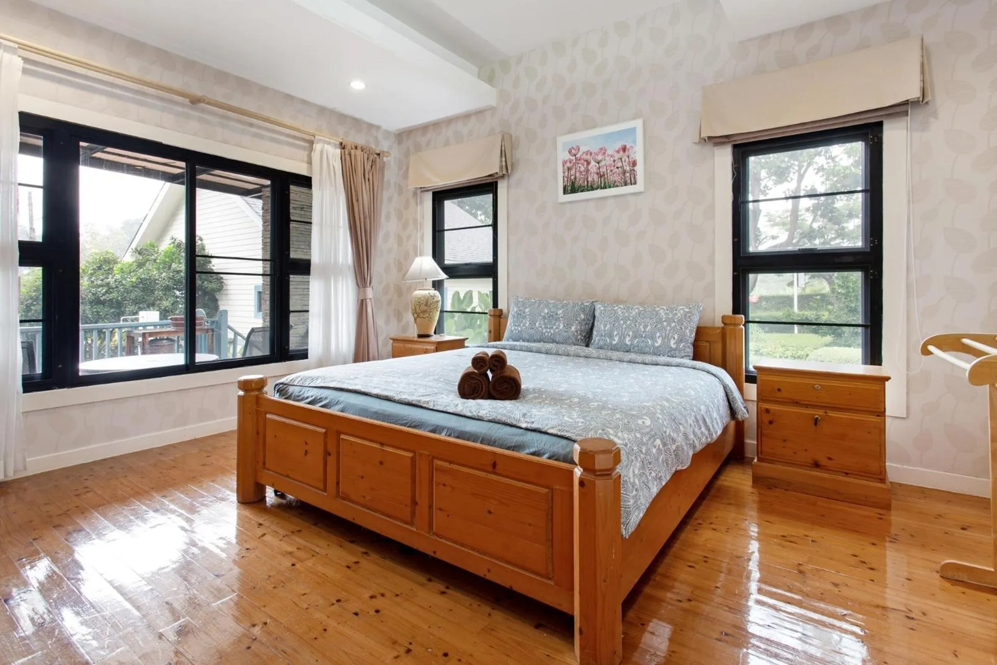 Bed in Villa Pitak Private Pool Villa Khaoyai