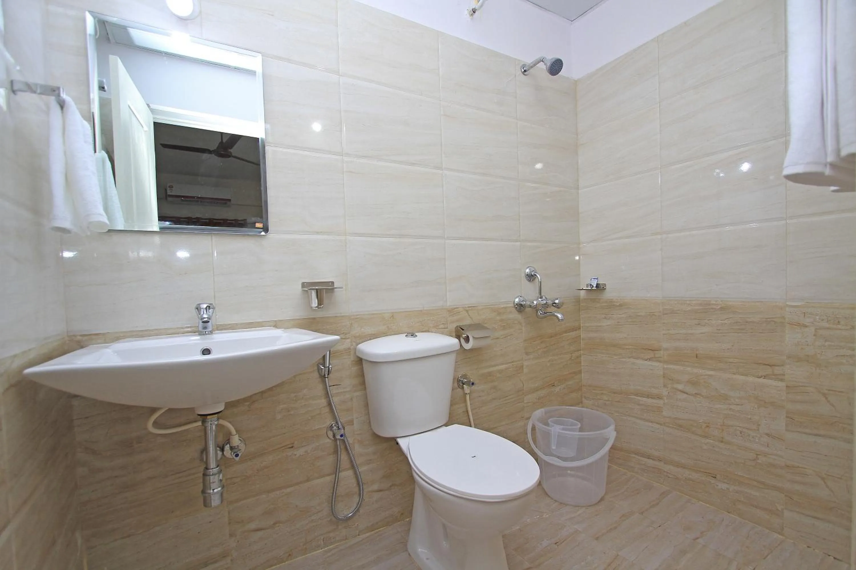 Bathroom in Arra Grande Suites - Nearest Airport Hotels Bangalore