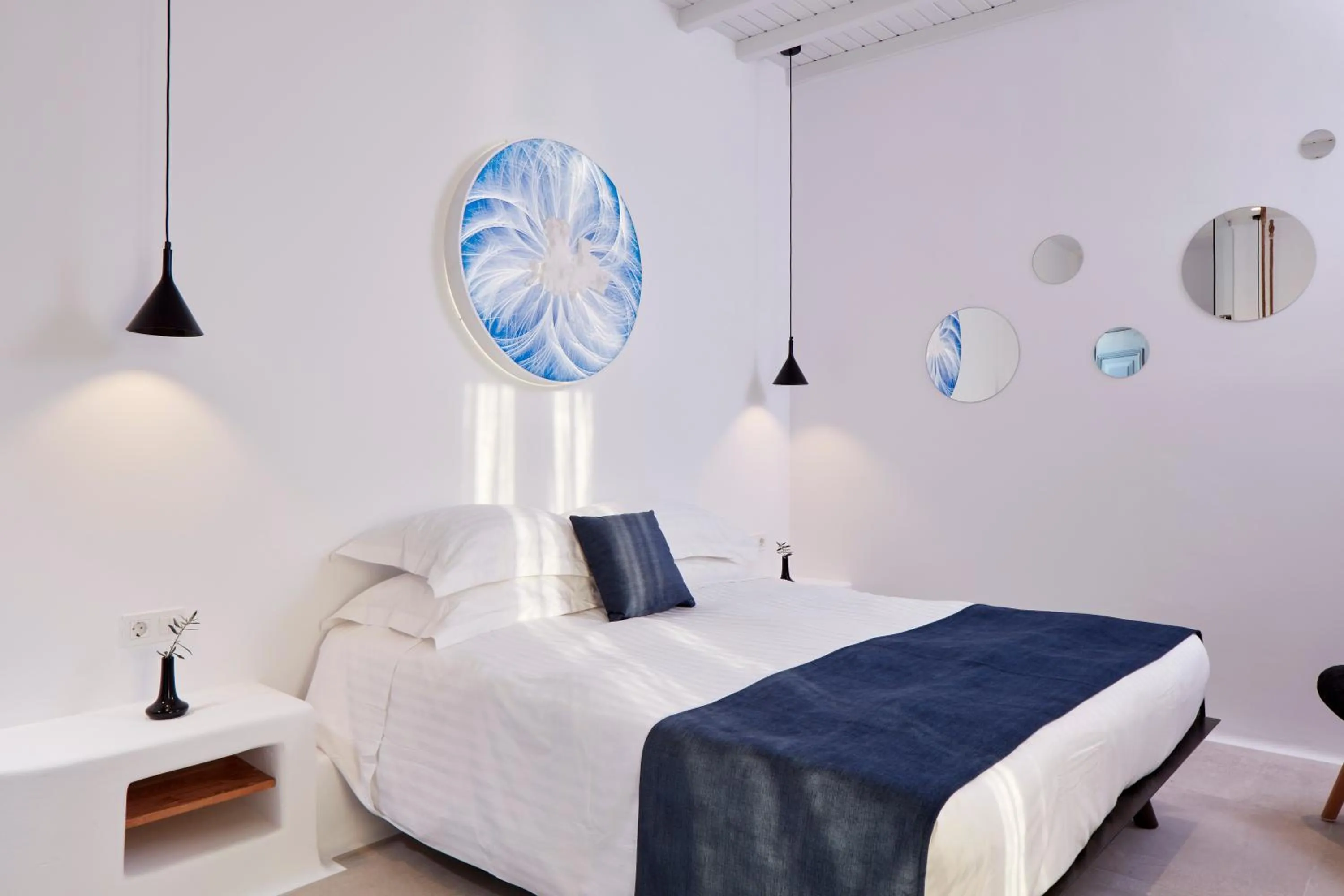 Bedroom, Bed in Absolute Mykonos Suites & More