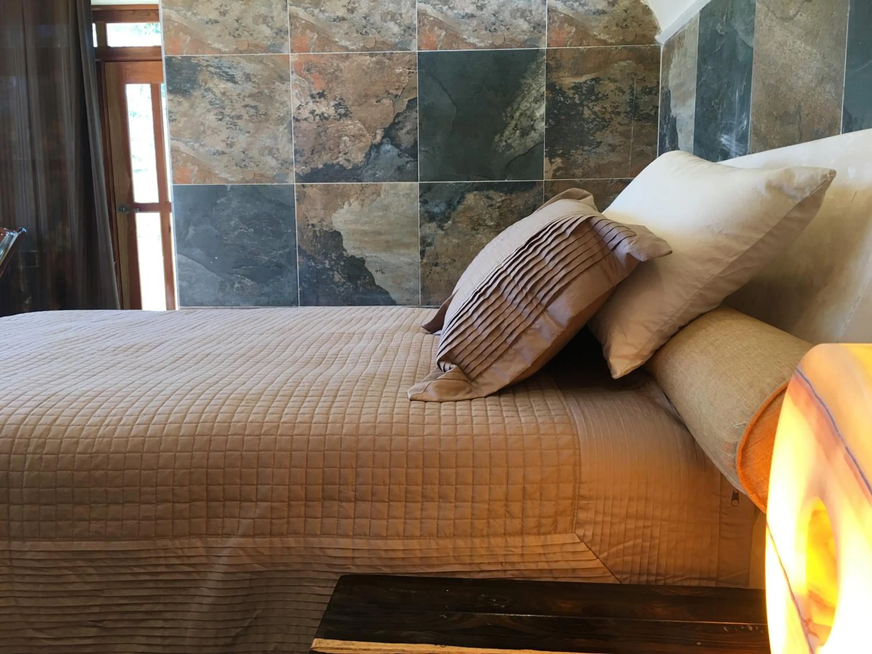 Bed in Hotel Casa Maya Calakmul