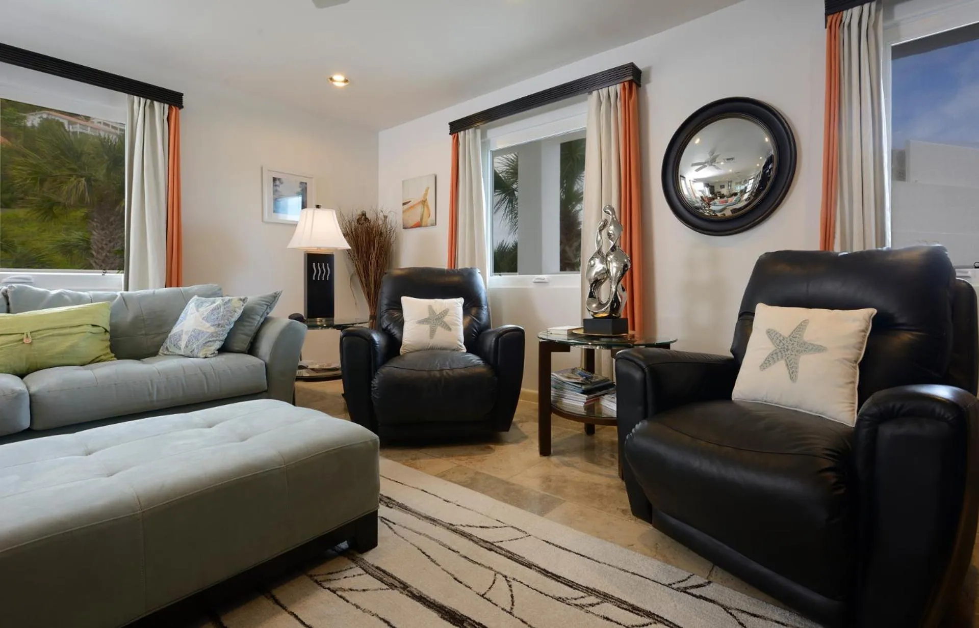 Seating area in Coral Beach Club Villas & Marina