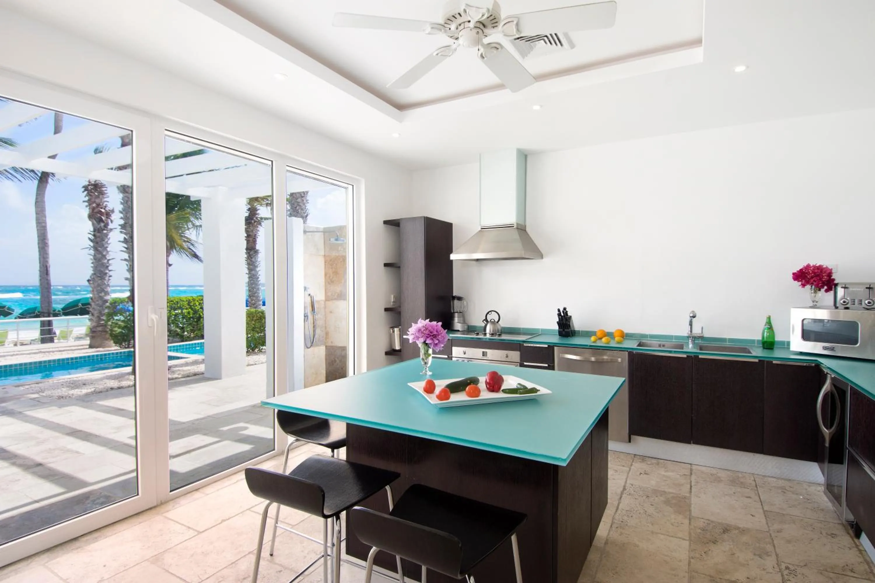 Kitchen or kitchenette in Coral Beach Club Villas & Marina