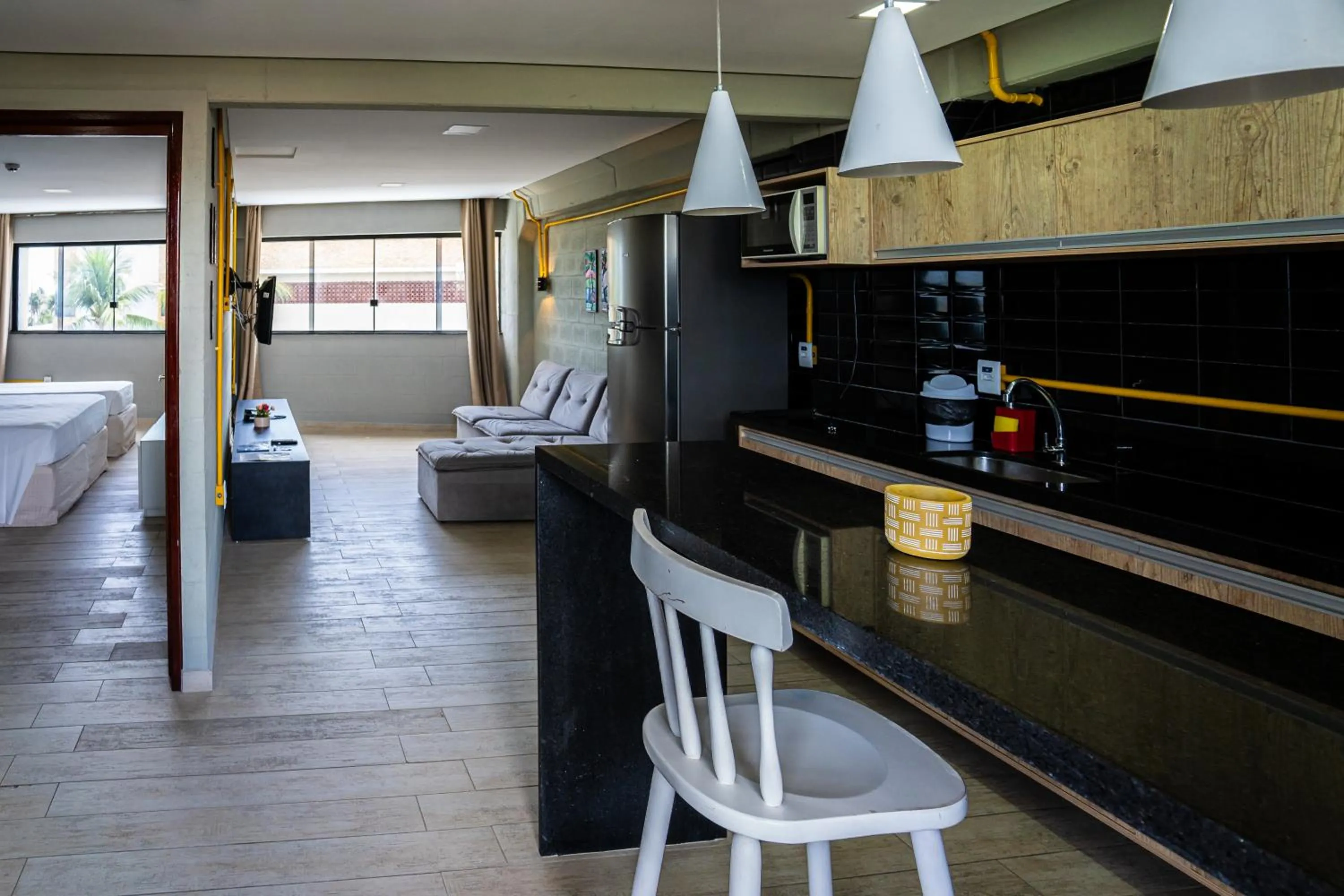 Kitchen or kitchenette, Bed in Bessa Golden Flats