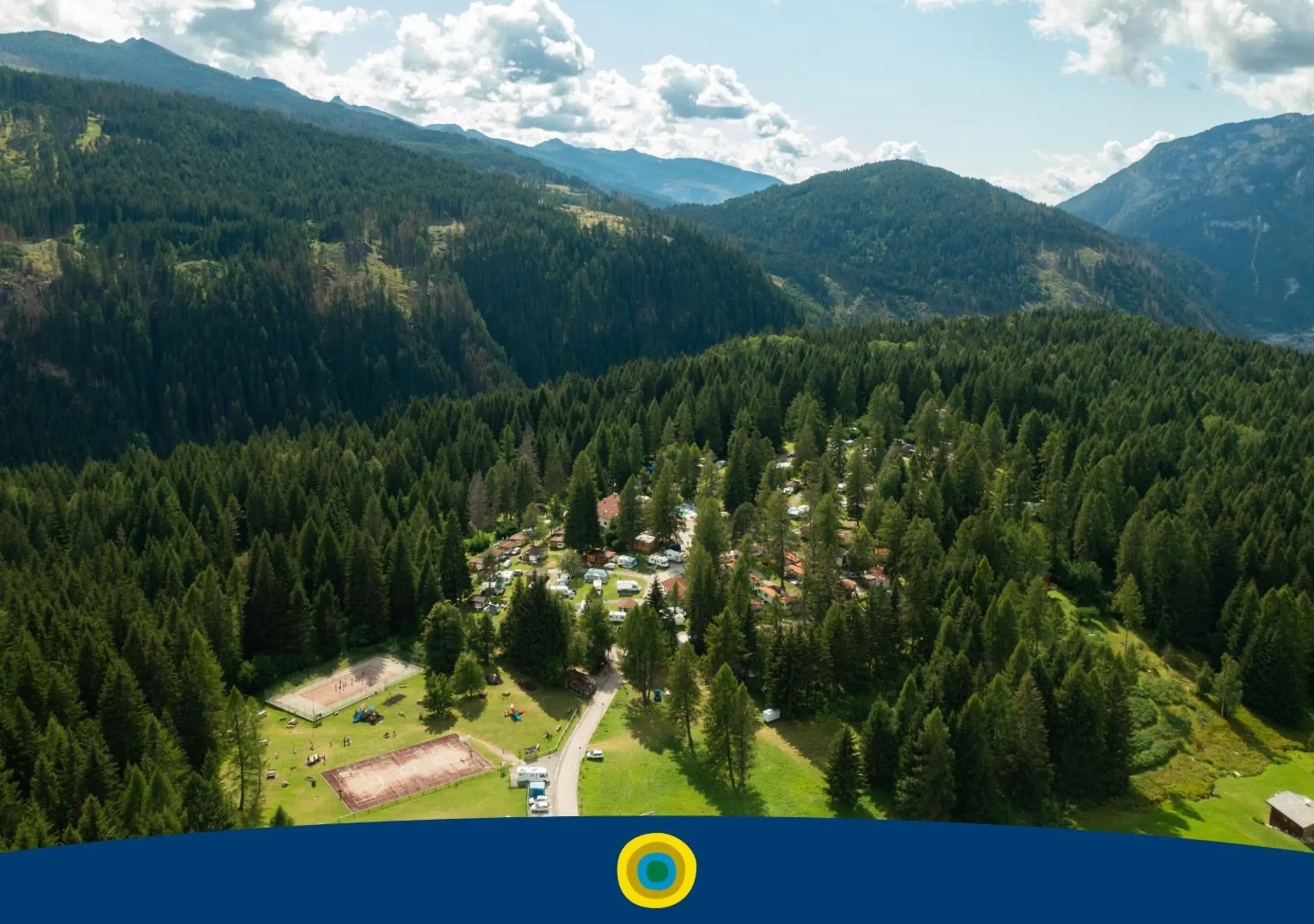 Bird's eye view in Club del Sole Val di Fiemme Easy Camping Village Bird's eye view in Club del Sole Val di Fiemme Easy Camping Village