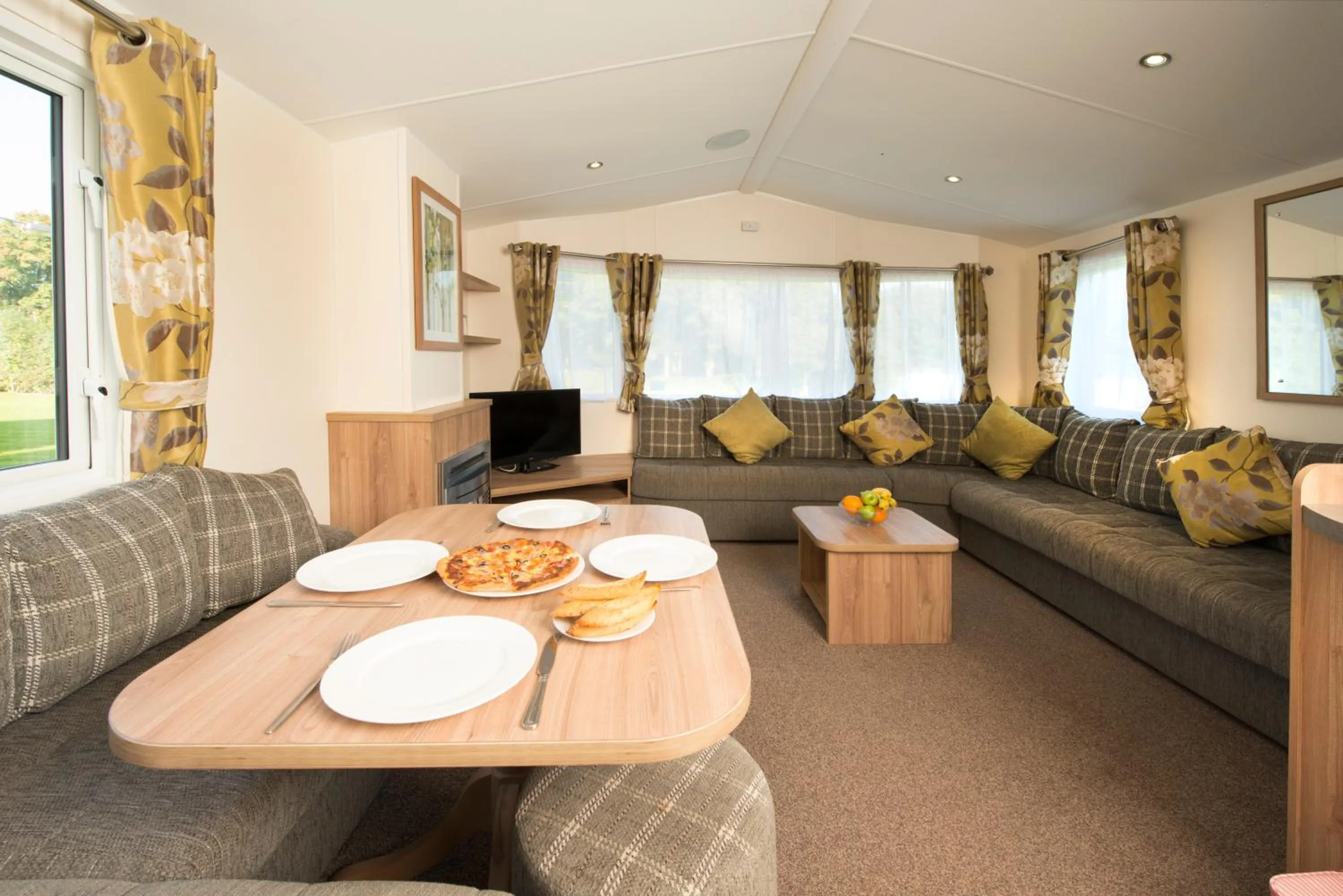 Living room in South Bay Holiday Park