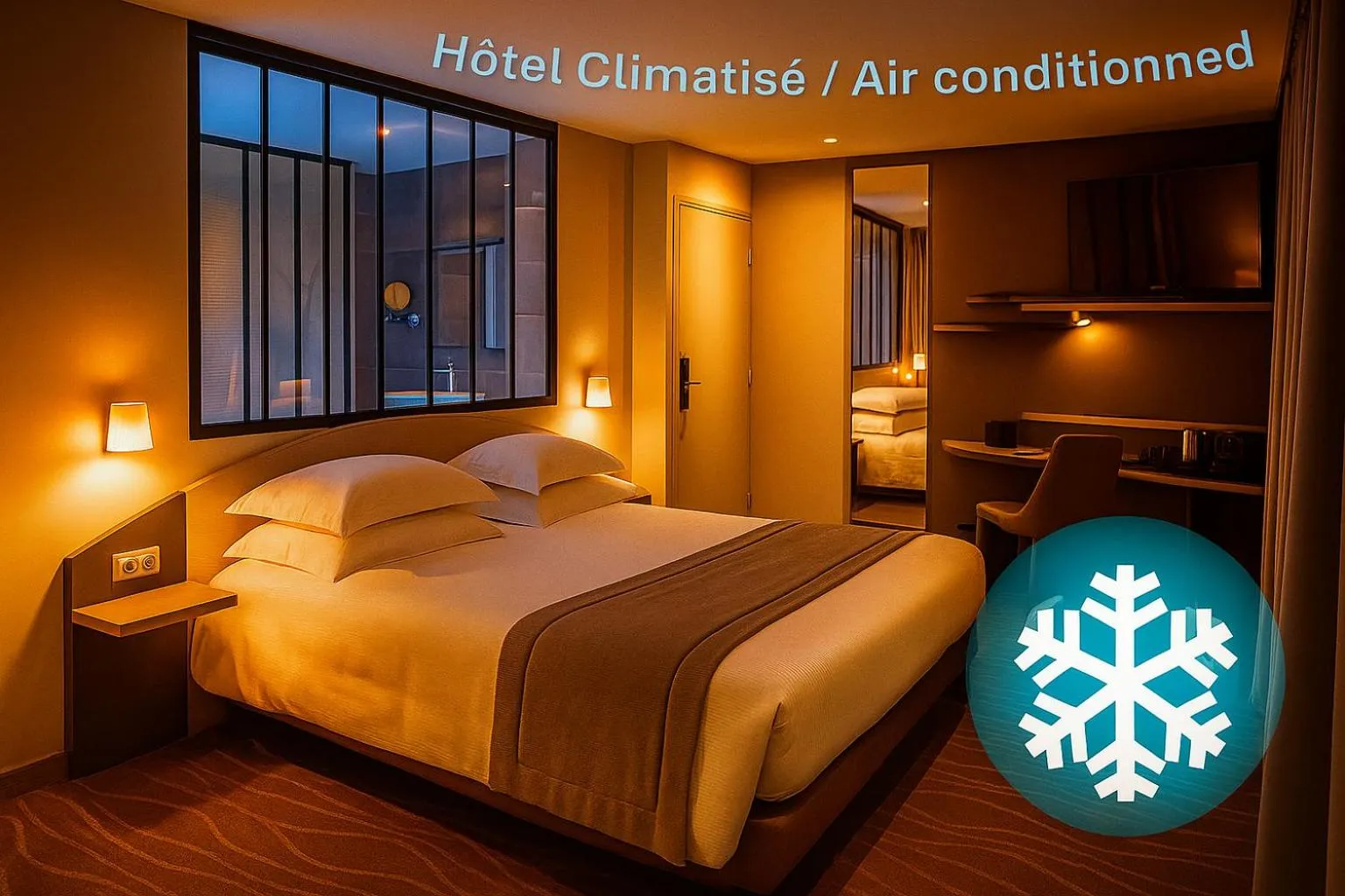 Bed in Brit Hotel de Grignan Vichy