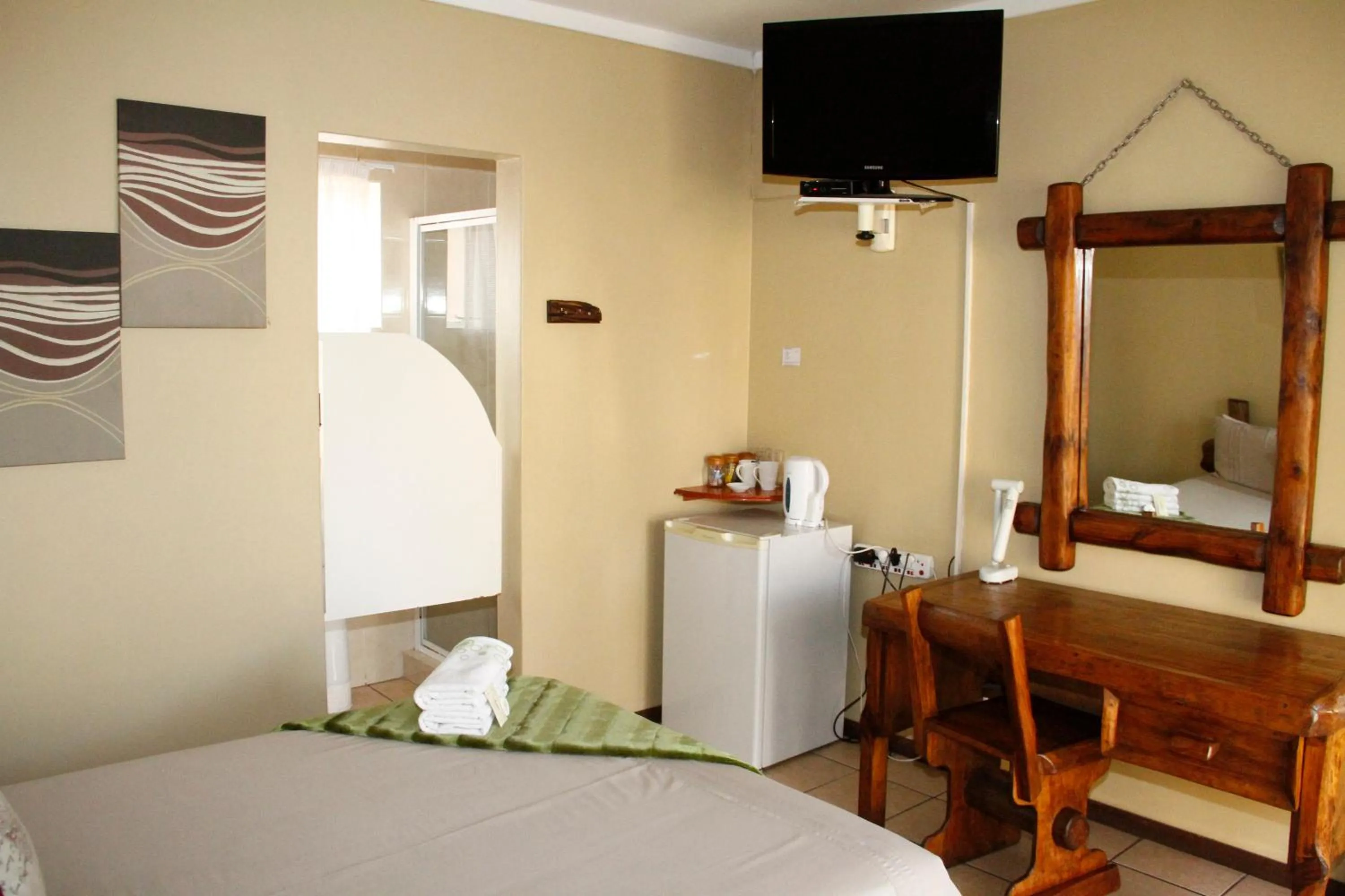 Bed in Kalahari Guest House