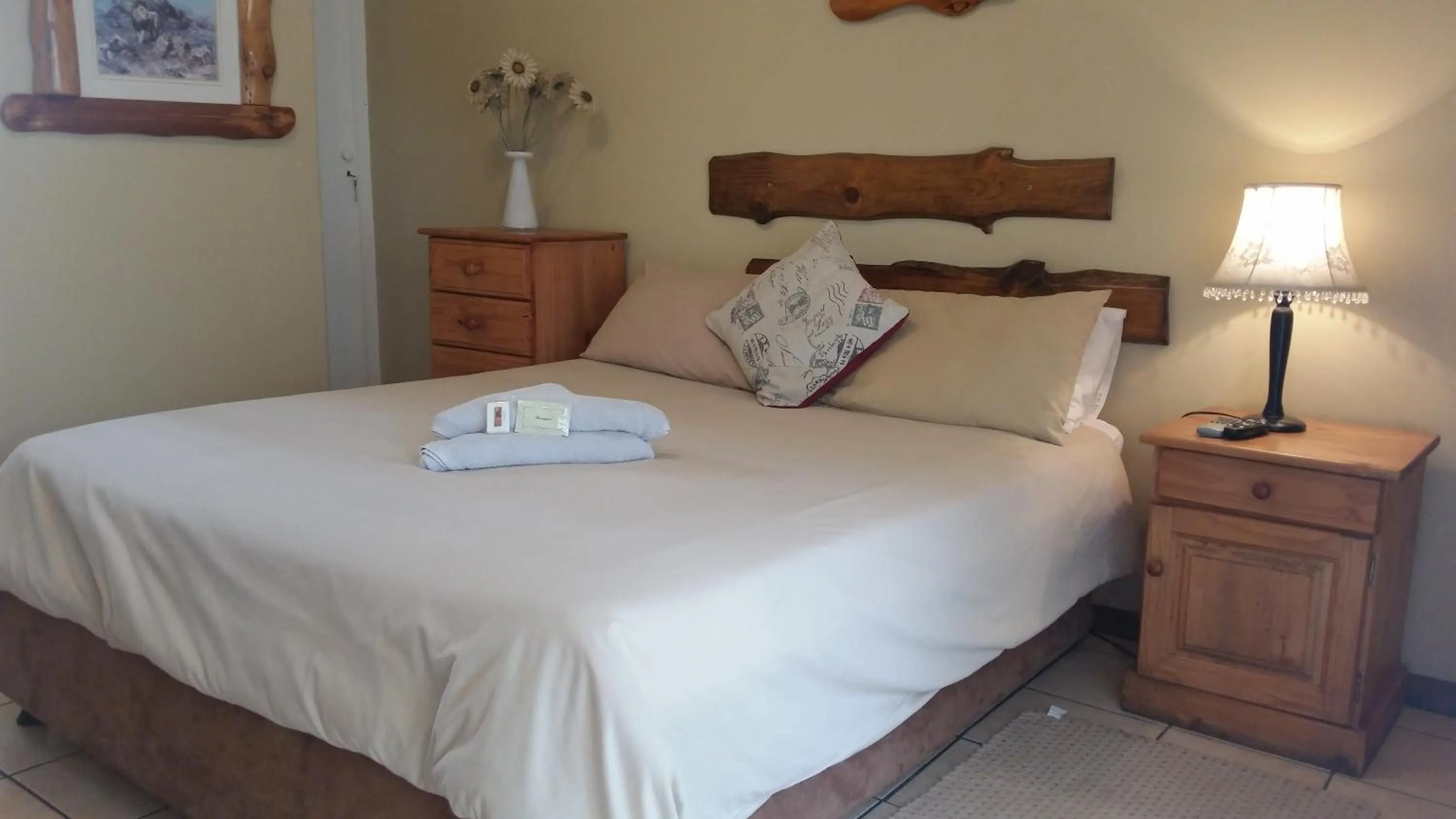 Bed in Kalahari Guest House