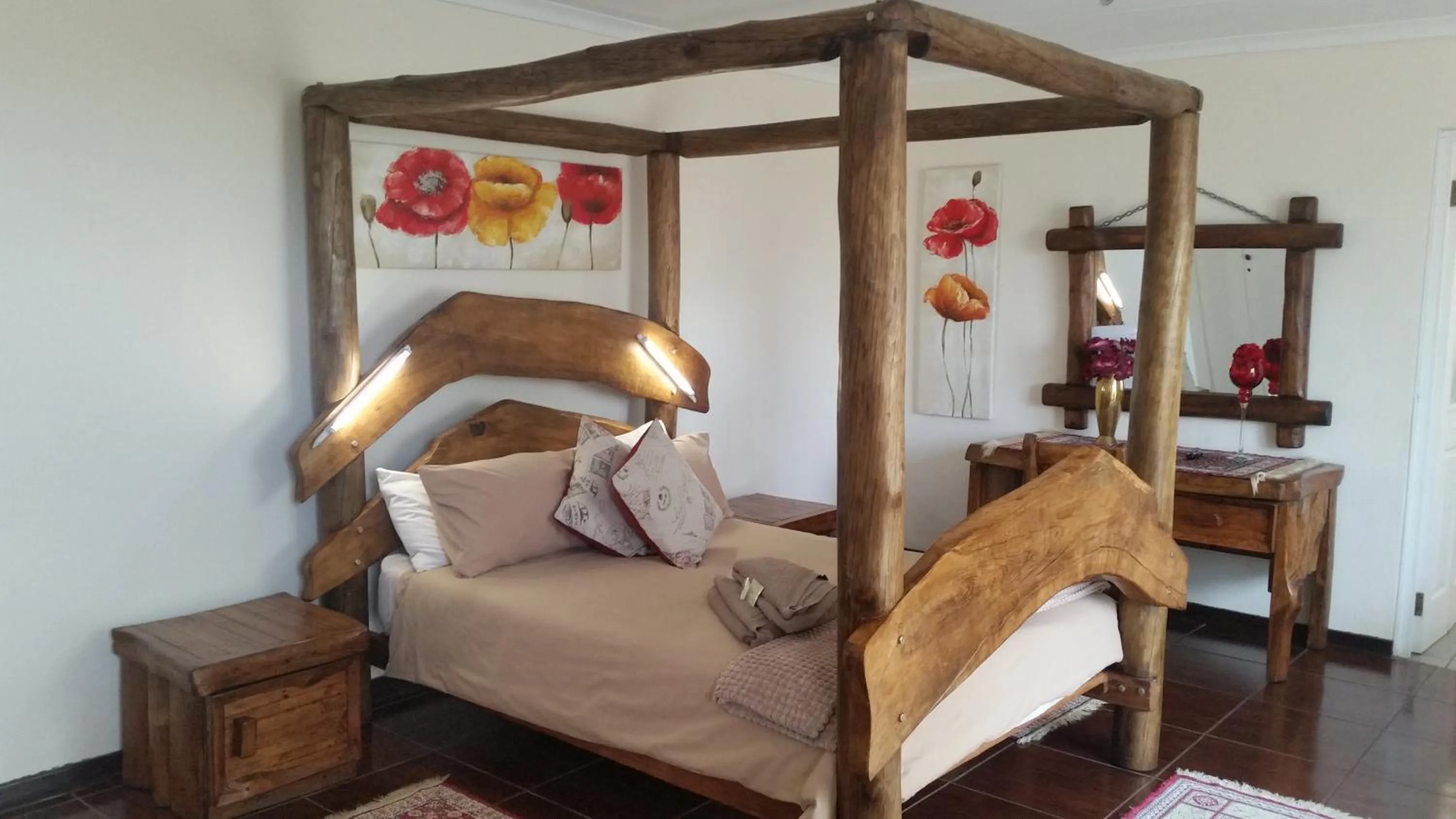 Bed in Kalahari Guest House