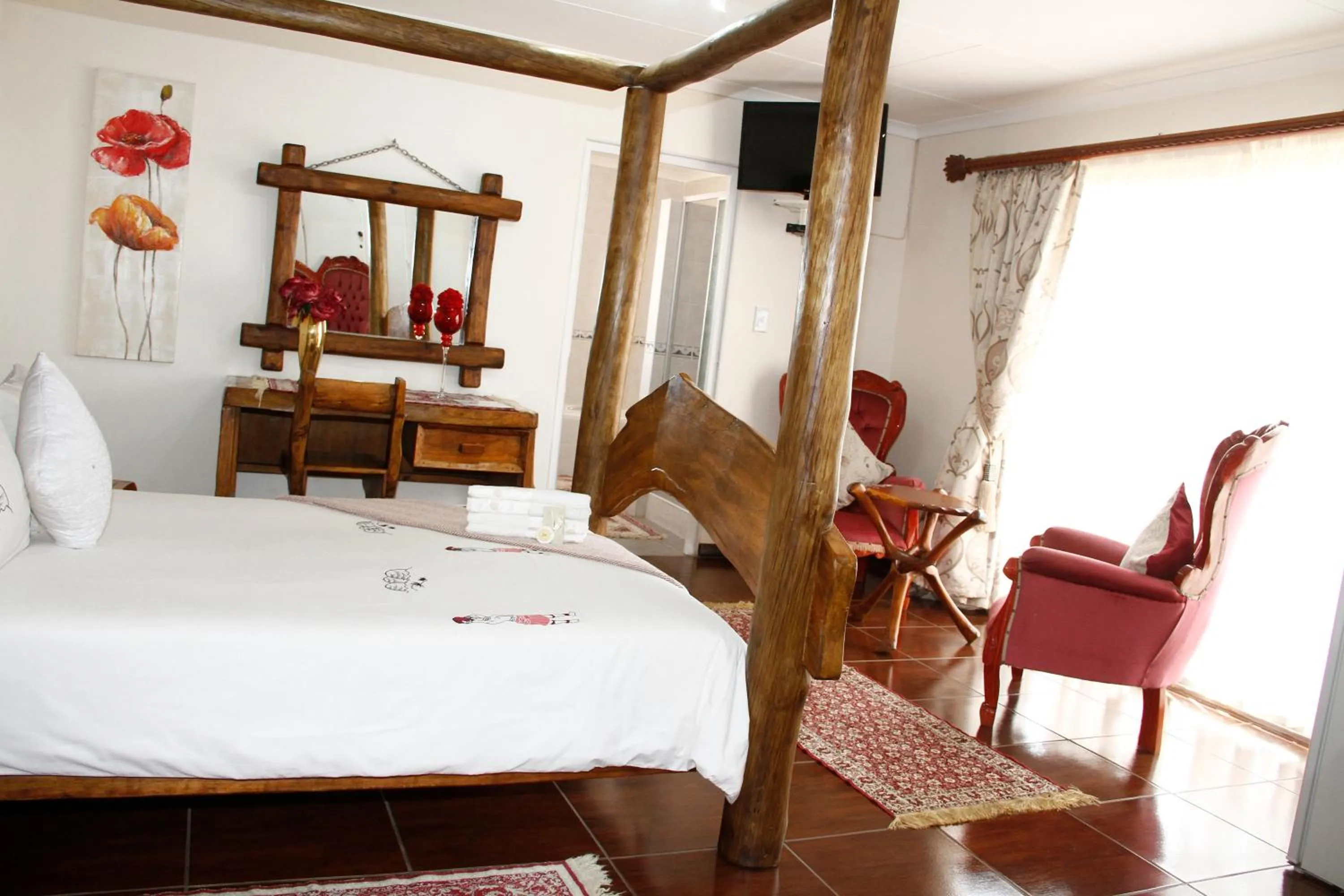 Bed in Kalahari Guest House