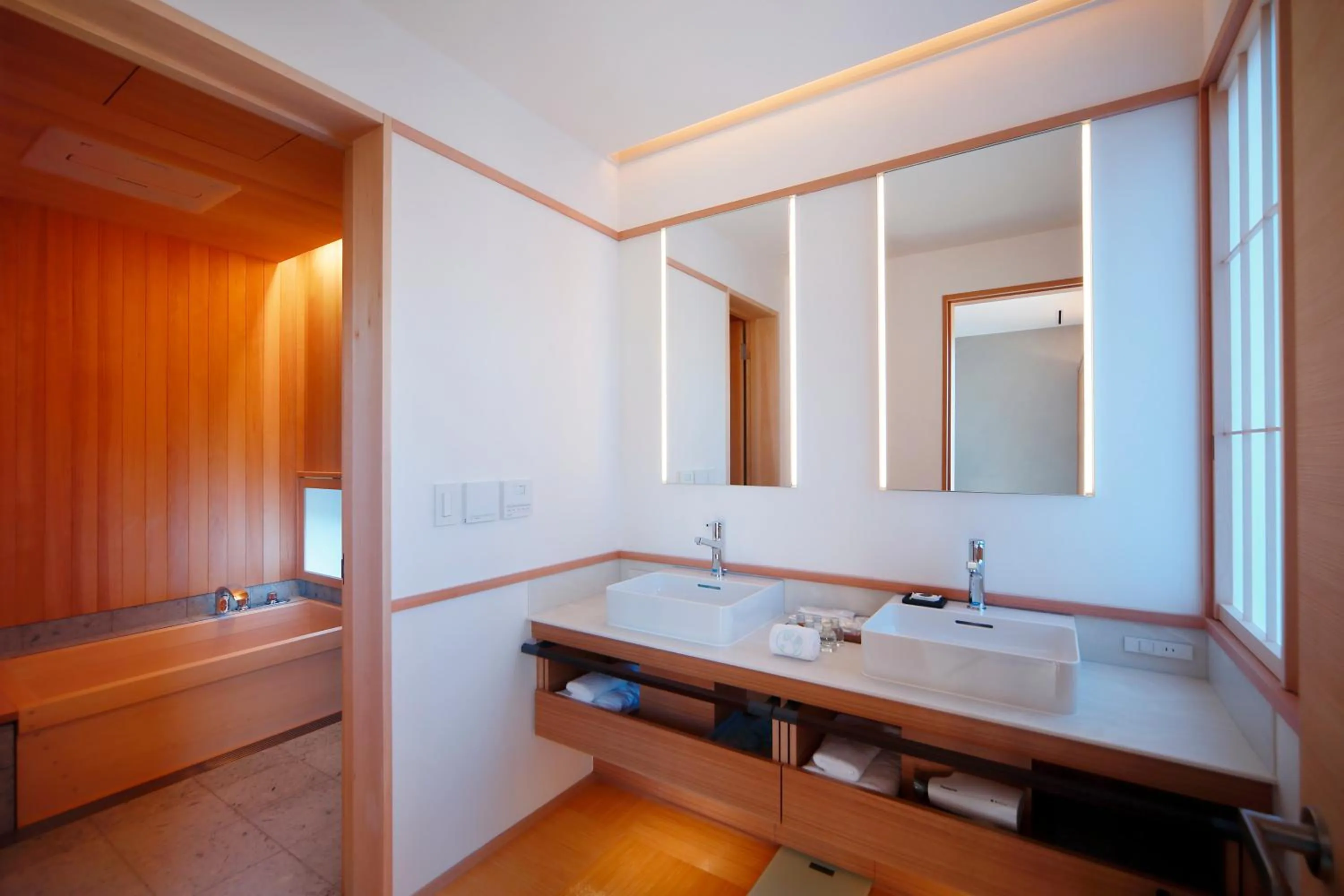 Bathroom in Aoi Suites at Nanzenji Modern & Traditional Japanese Style