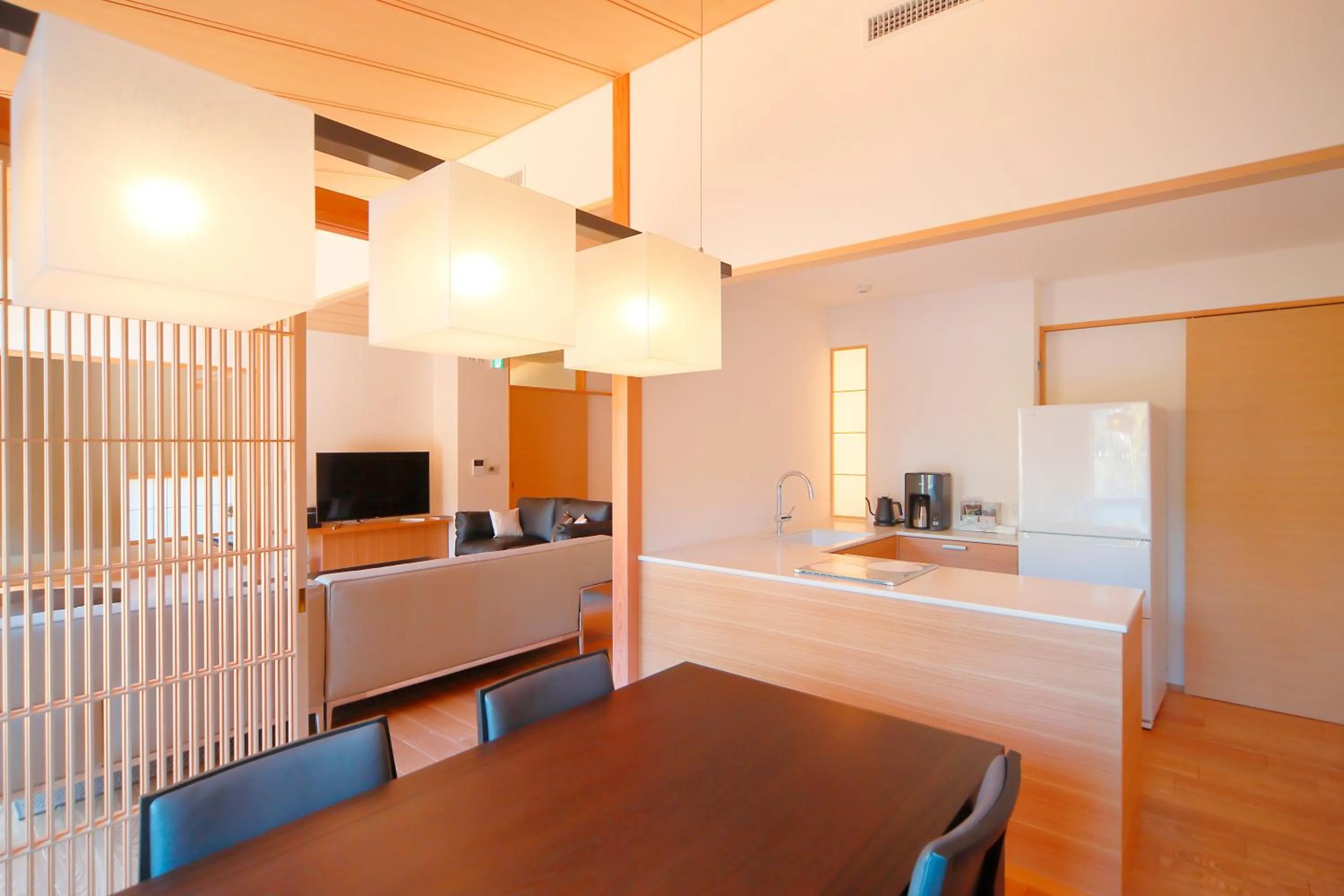 Kitchen or kitchenette in Aoi Suites at Nanzenji Modern & Traditional Japanese Style