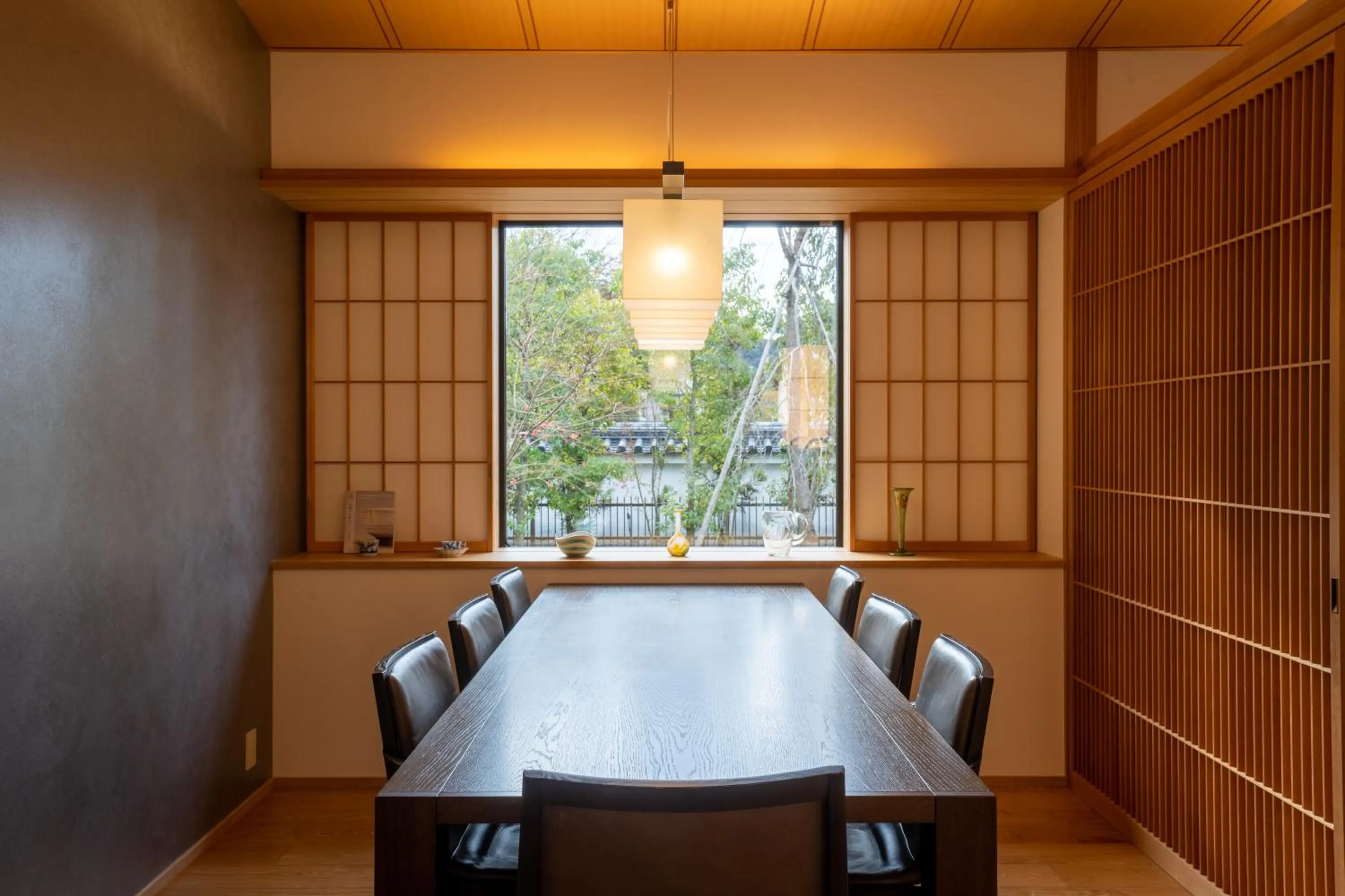 Dining area in Aoi Suites at Nanzenji Modern & Traditional Japanese Style