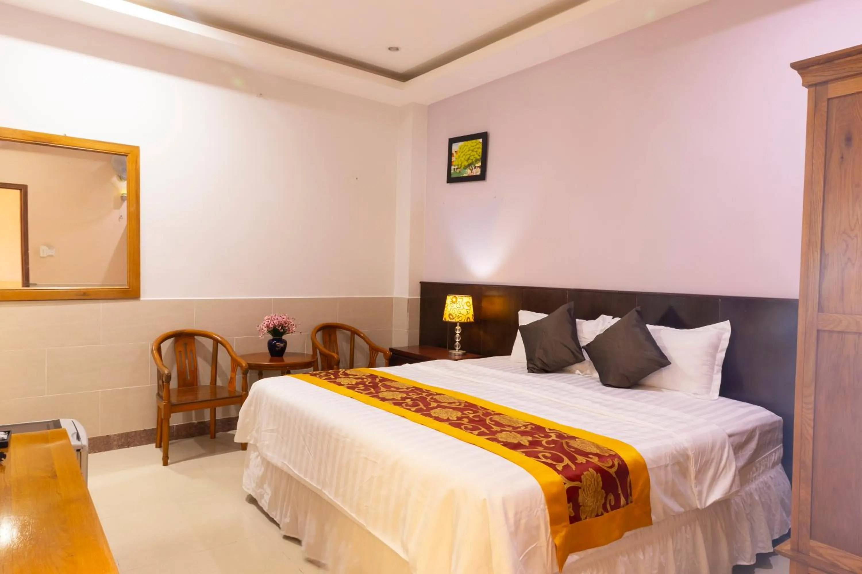 Bed in Hoang Anh Star Boutique Hotel