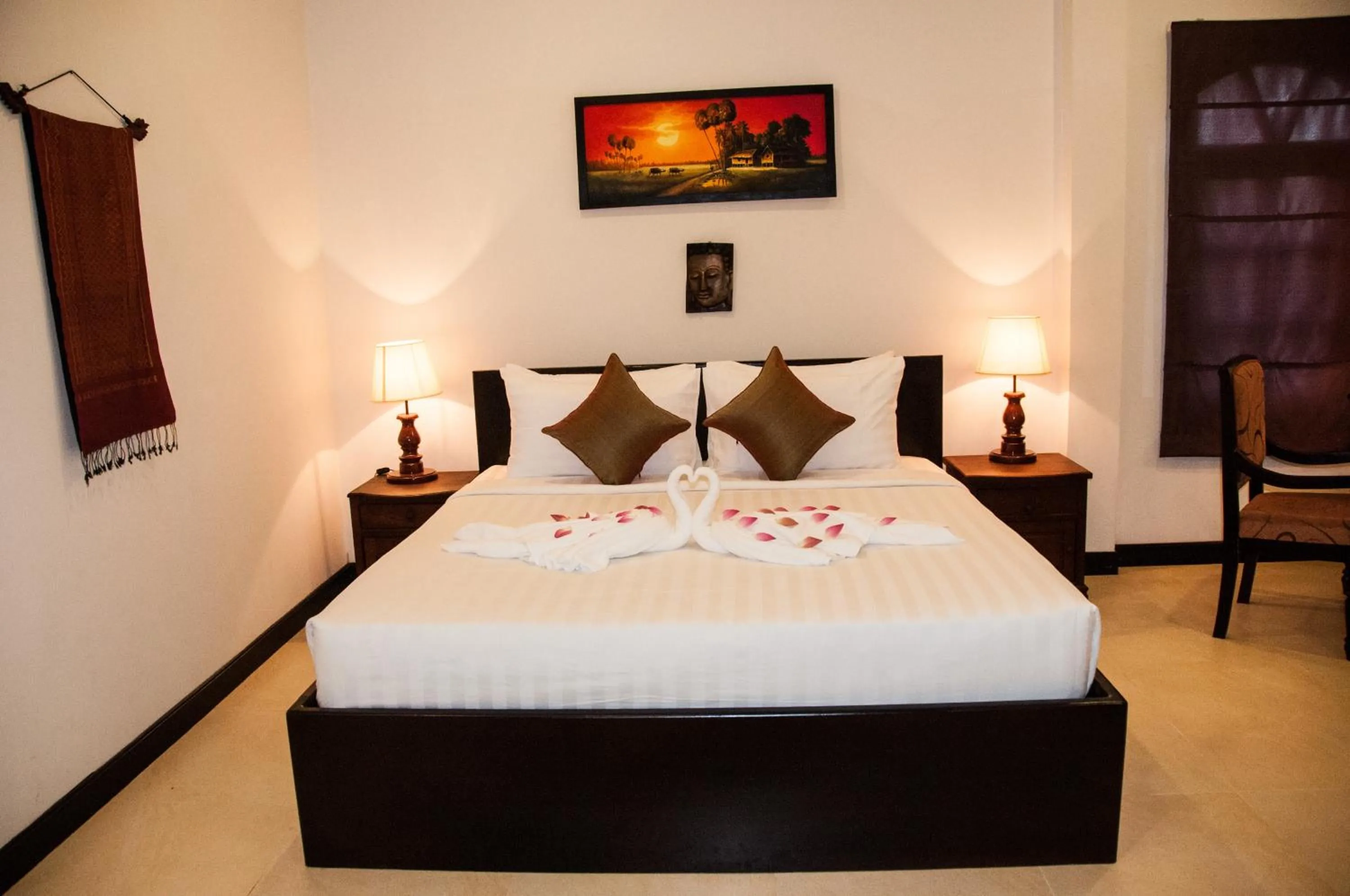 Bed in Private Boutique Home with Pool, The Fin Angkor Boutique