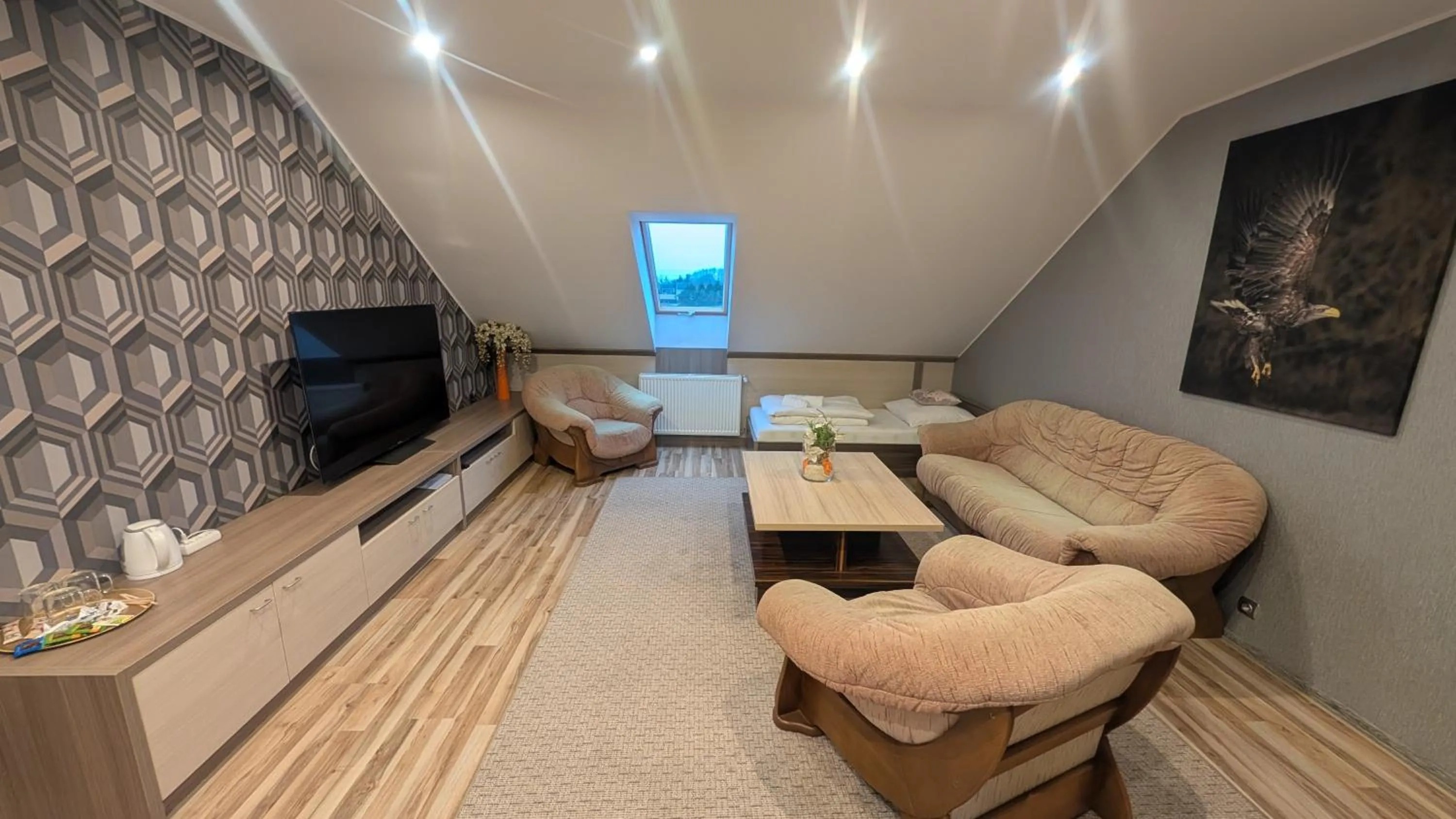 Seating area in FitnessFun