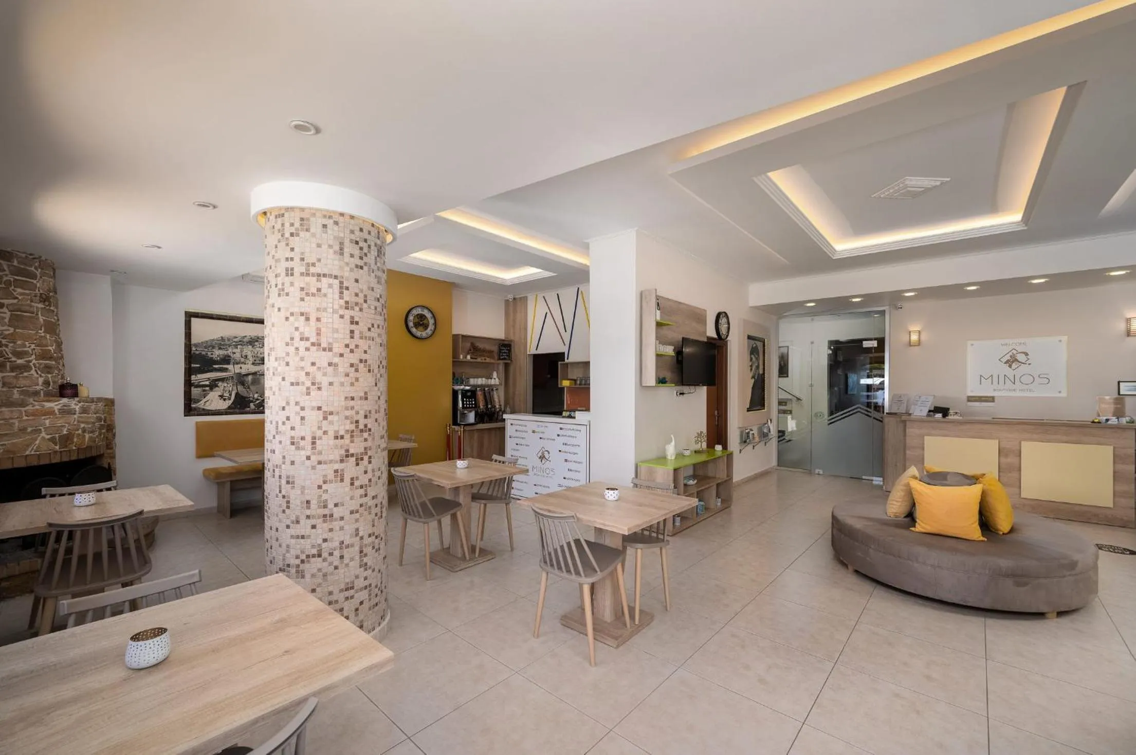 Lobby or reception in Minos Boutique Hotel
