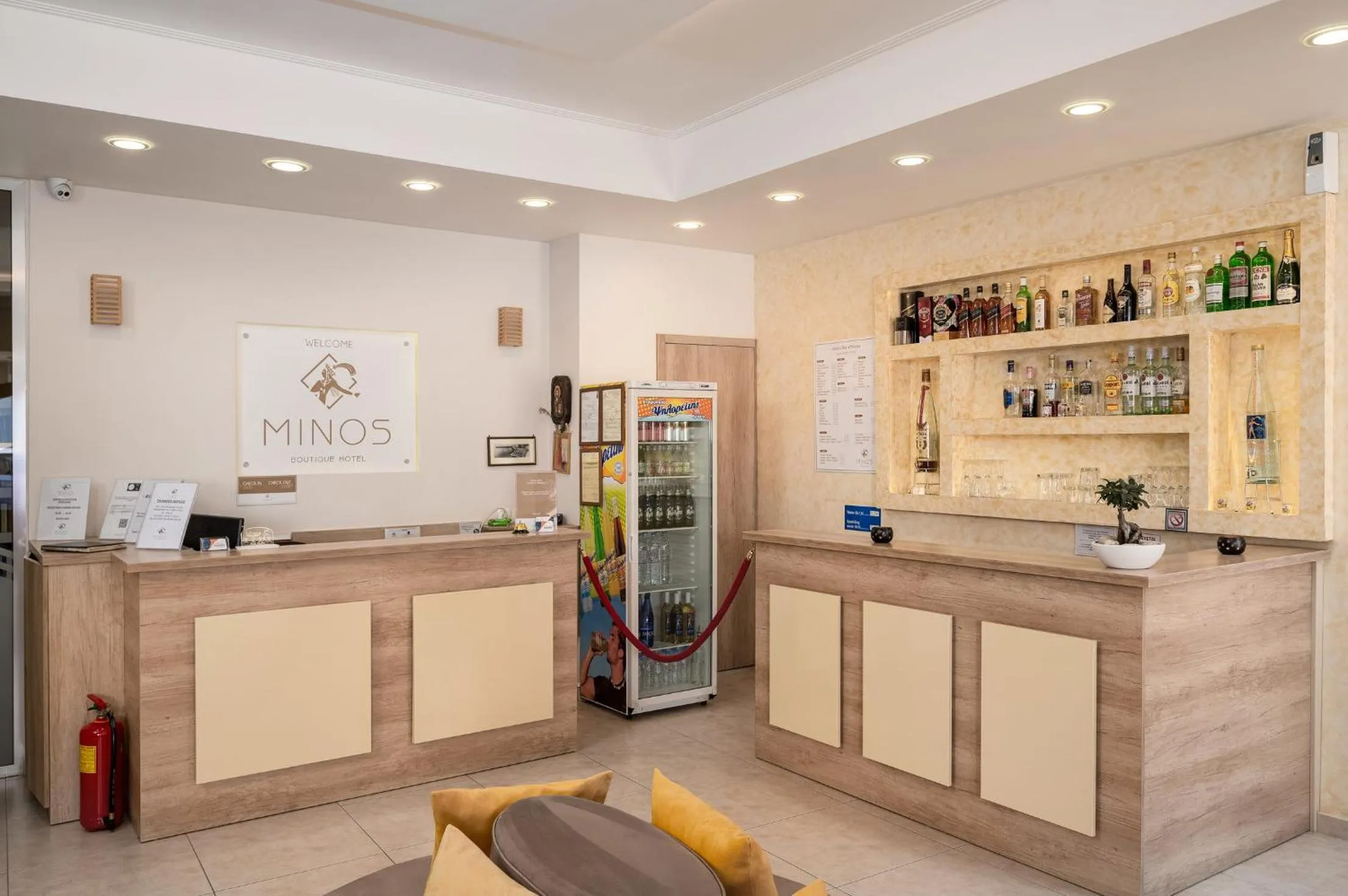 Lobby or reception in Minos Boutique Hotel