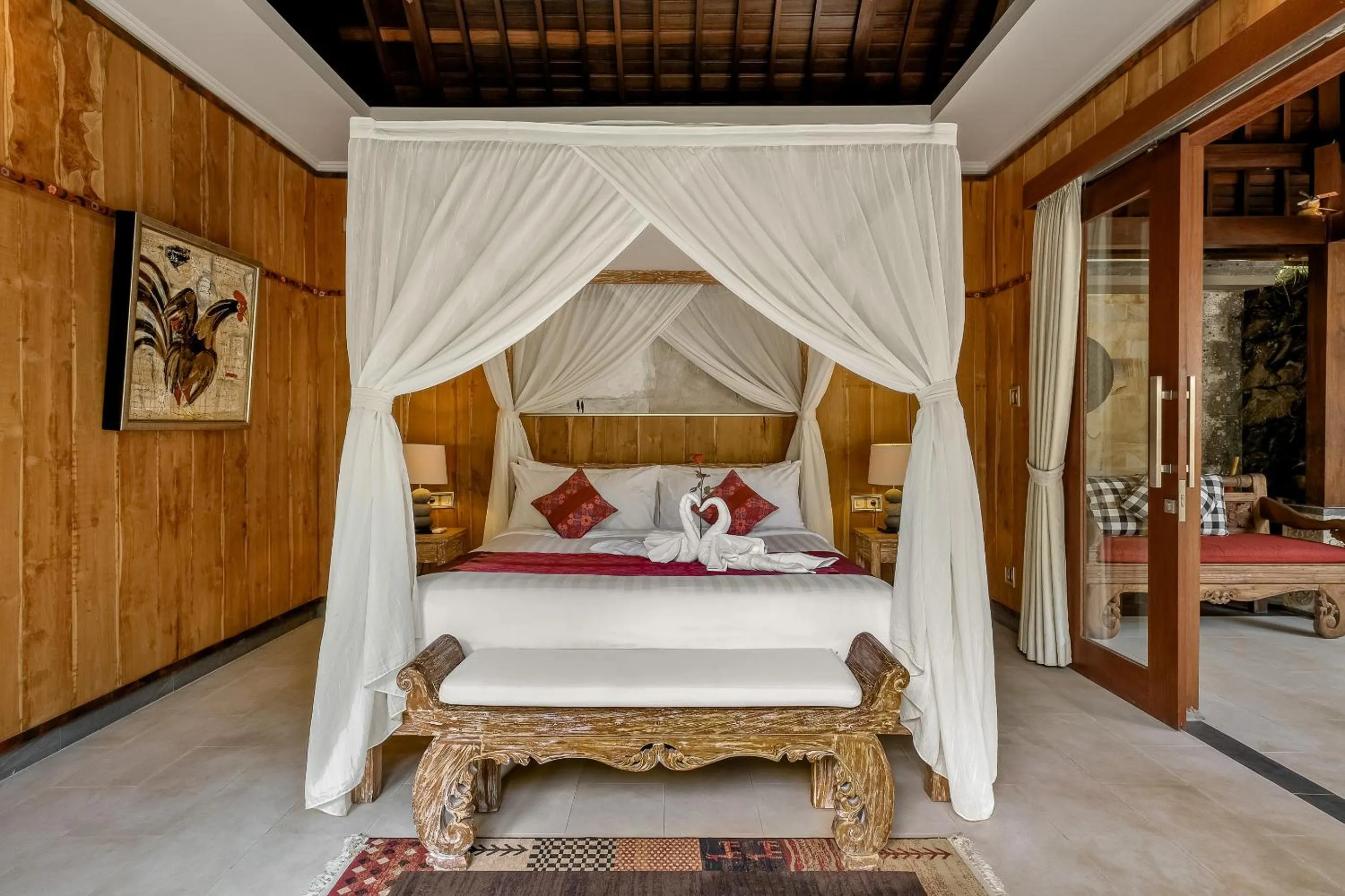 Bed in Buana Tirta Ubud Villa
