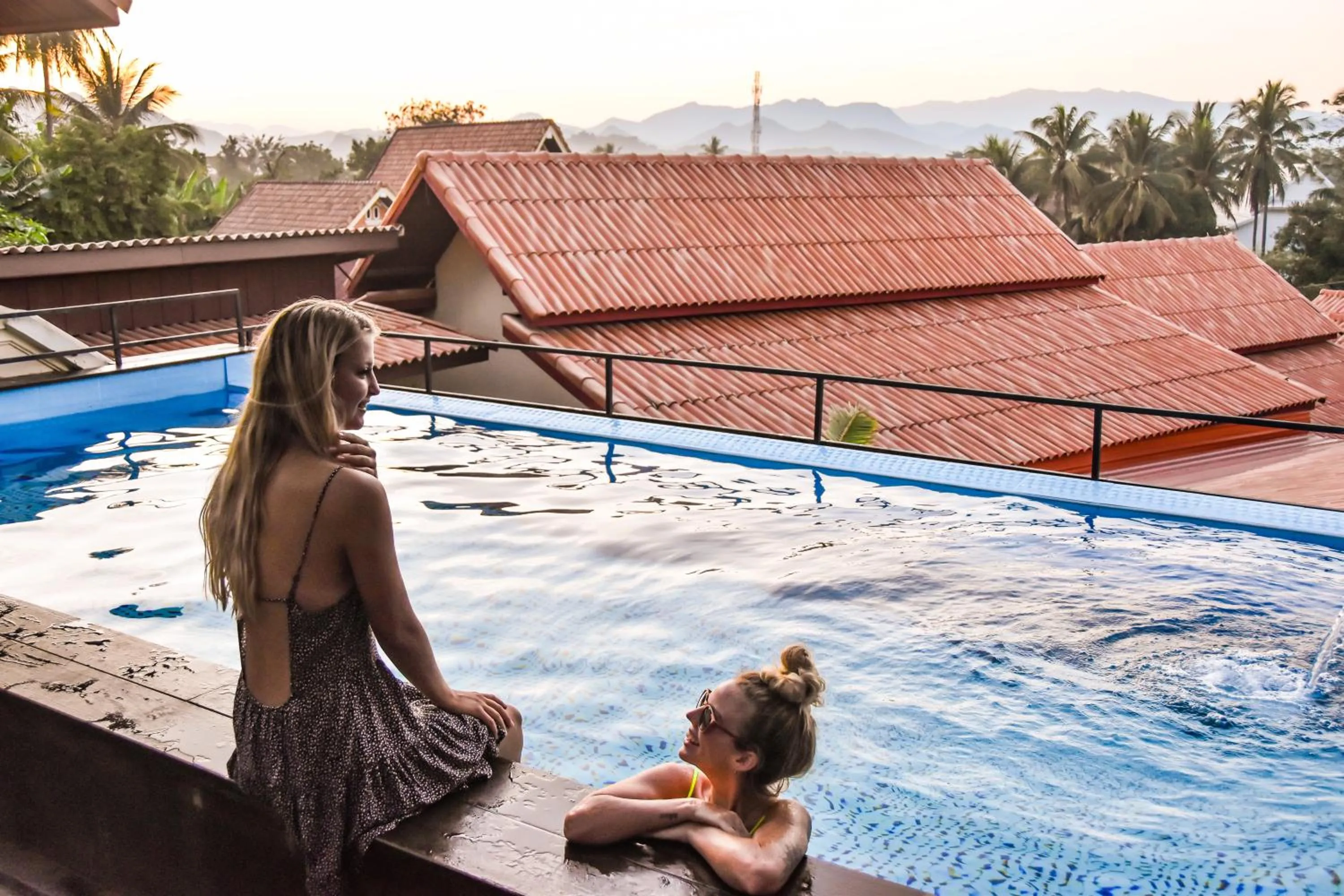 Swimming pool in Mad Monkey Luang Prabang