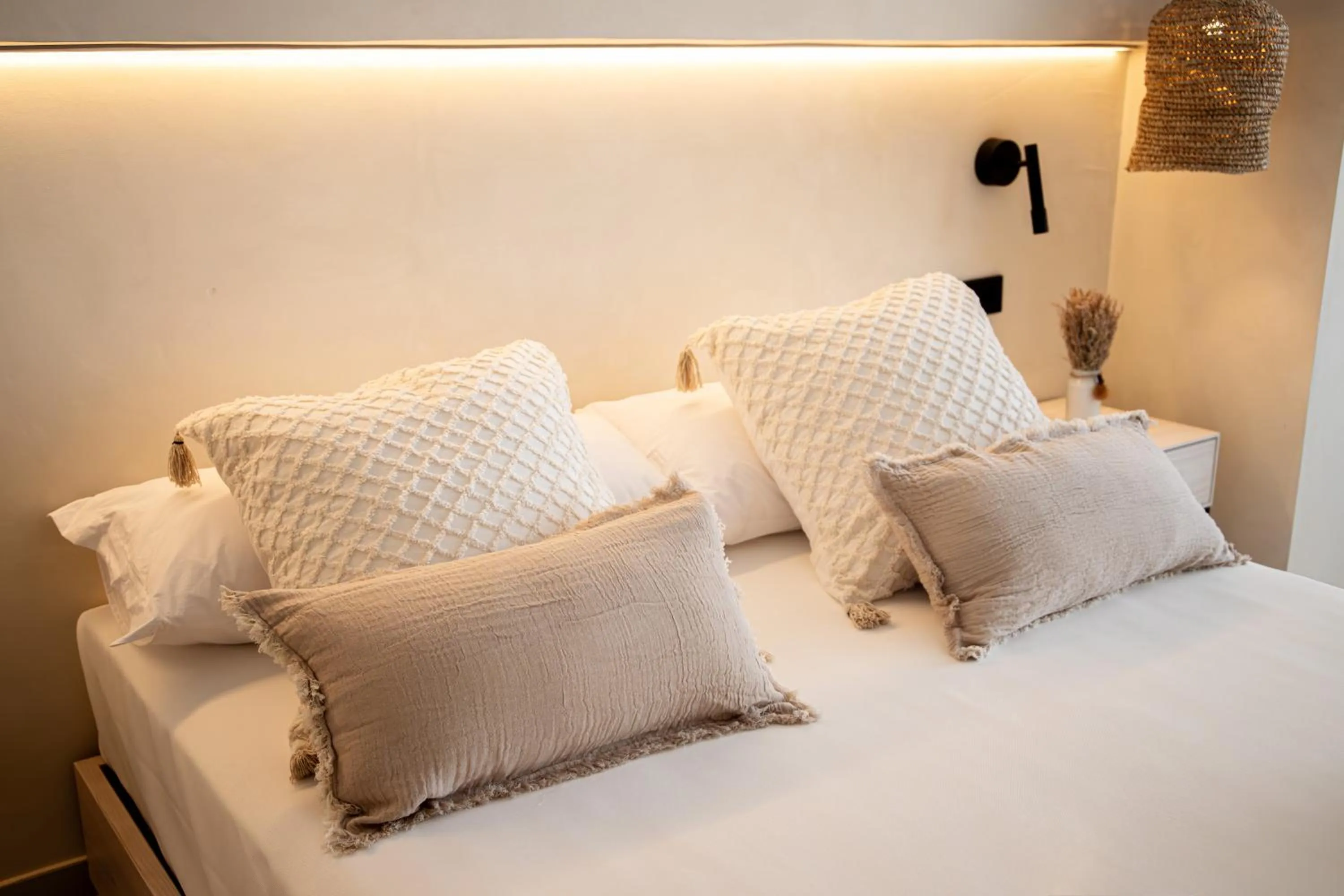 Bed in Boho Suites Formentera