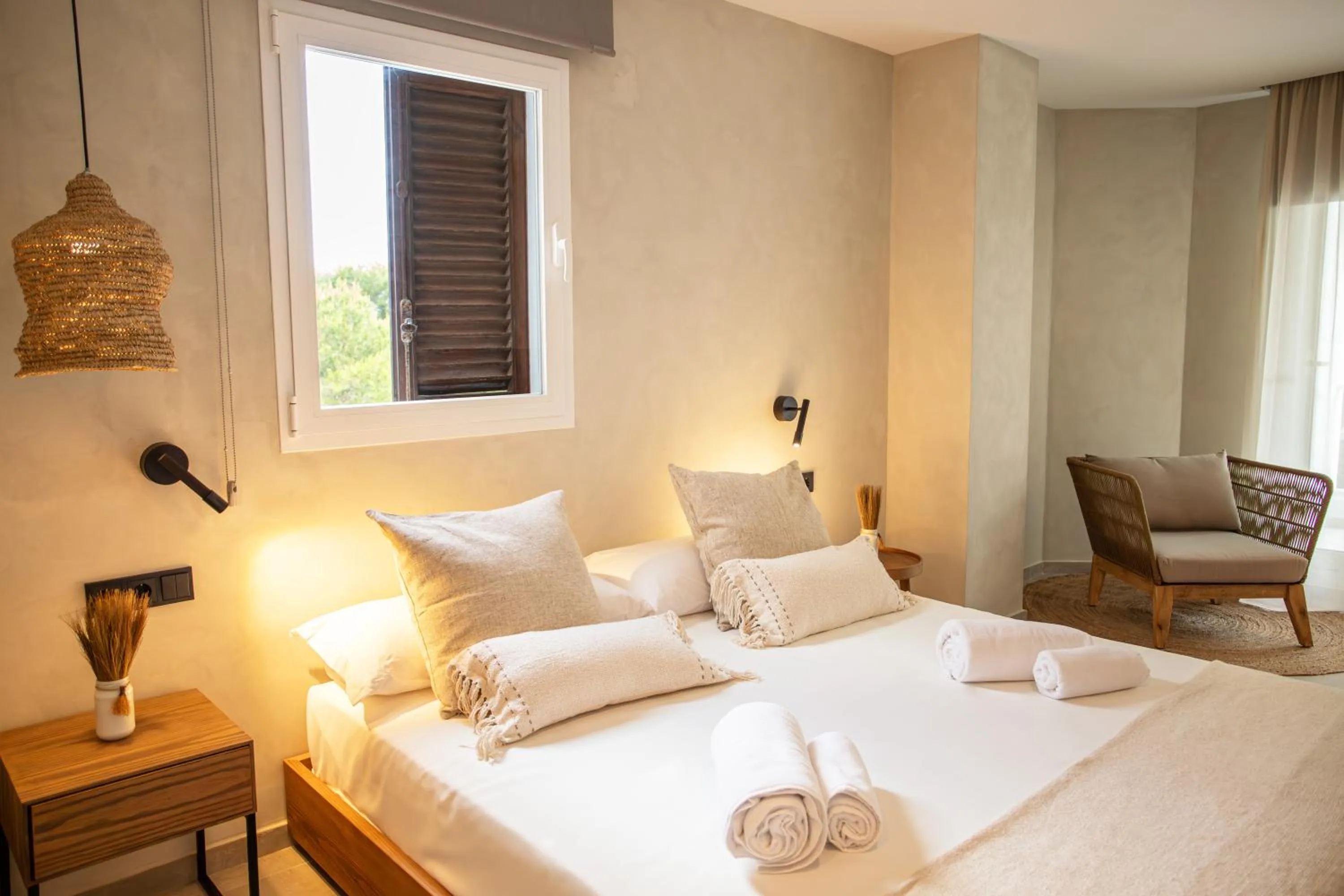 Bed in Boho Suites Formentera