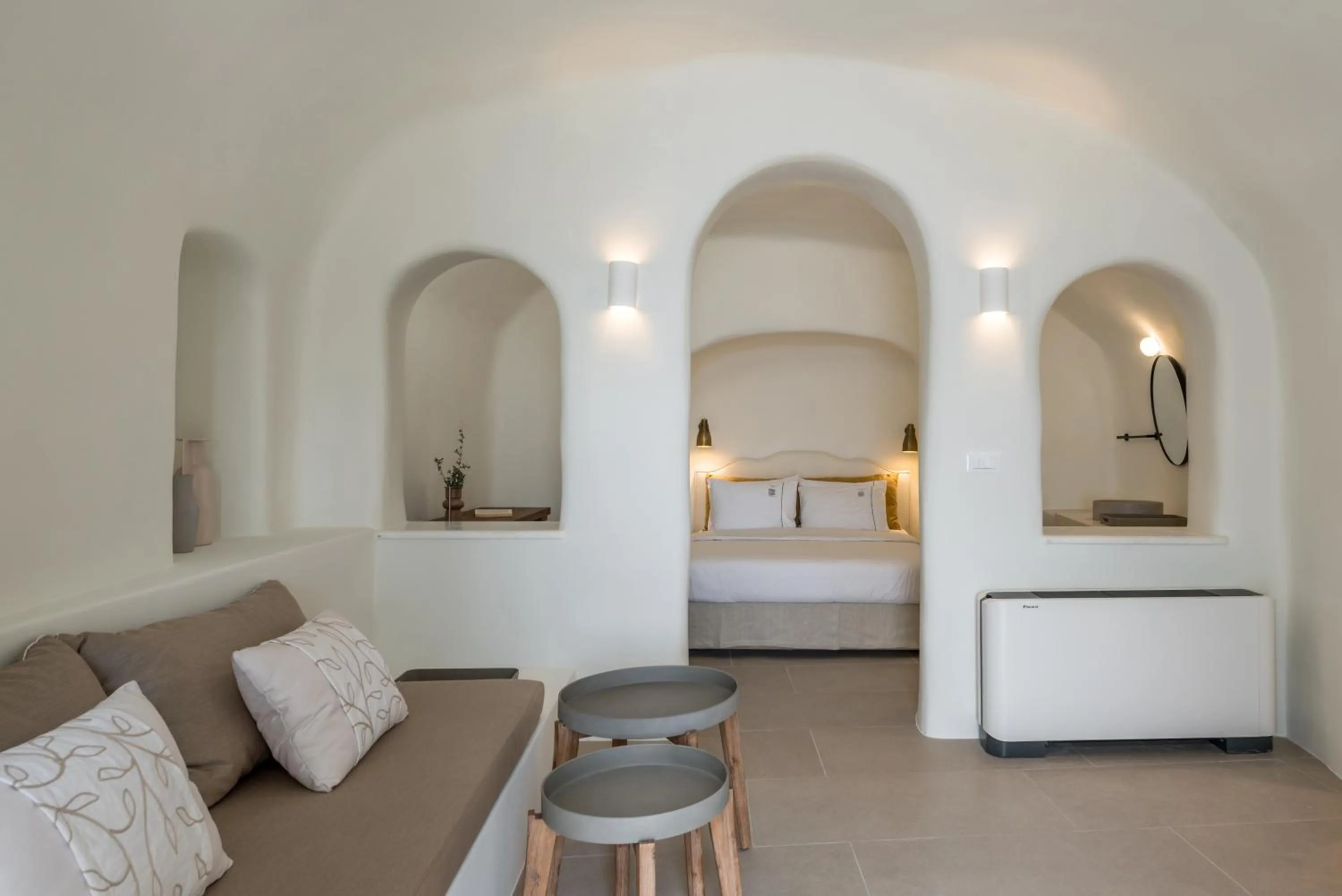 Bed in Art Maisons Oia Castle