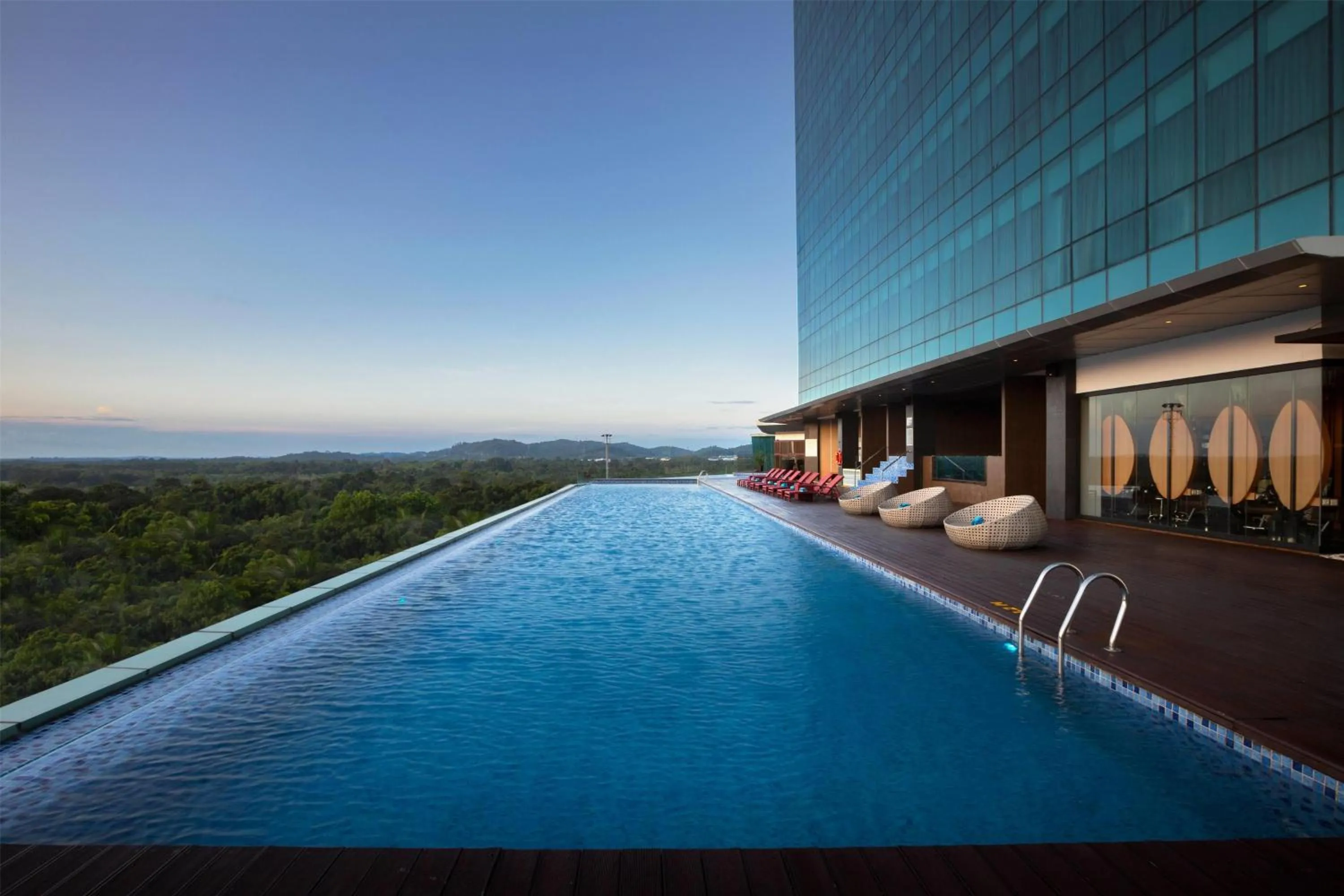 Pool view in Wyndham Panbil Batam