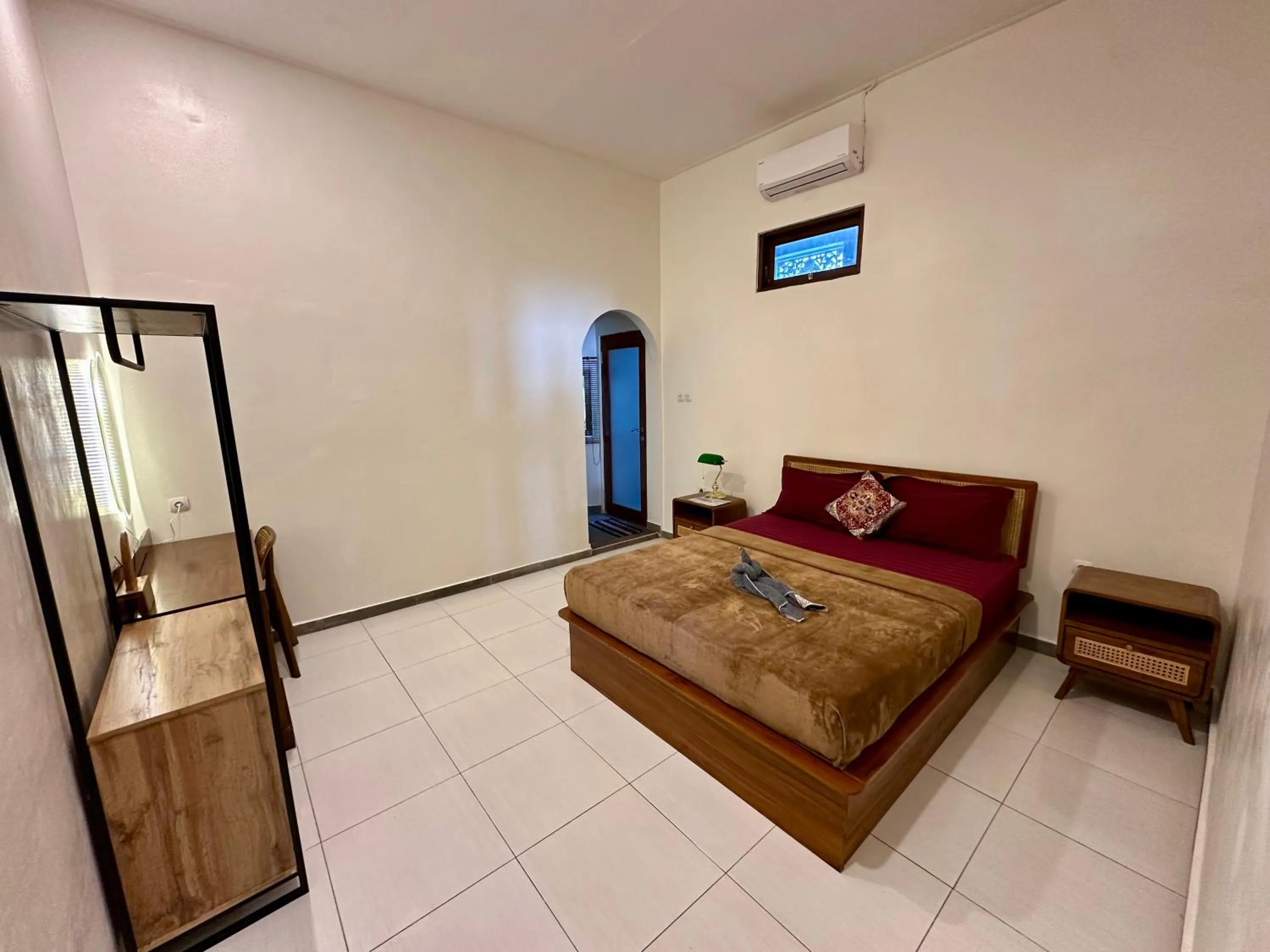 Bed in Medewi Secret SurfCamp