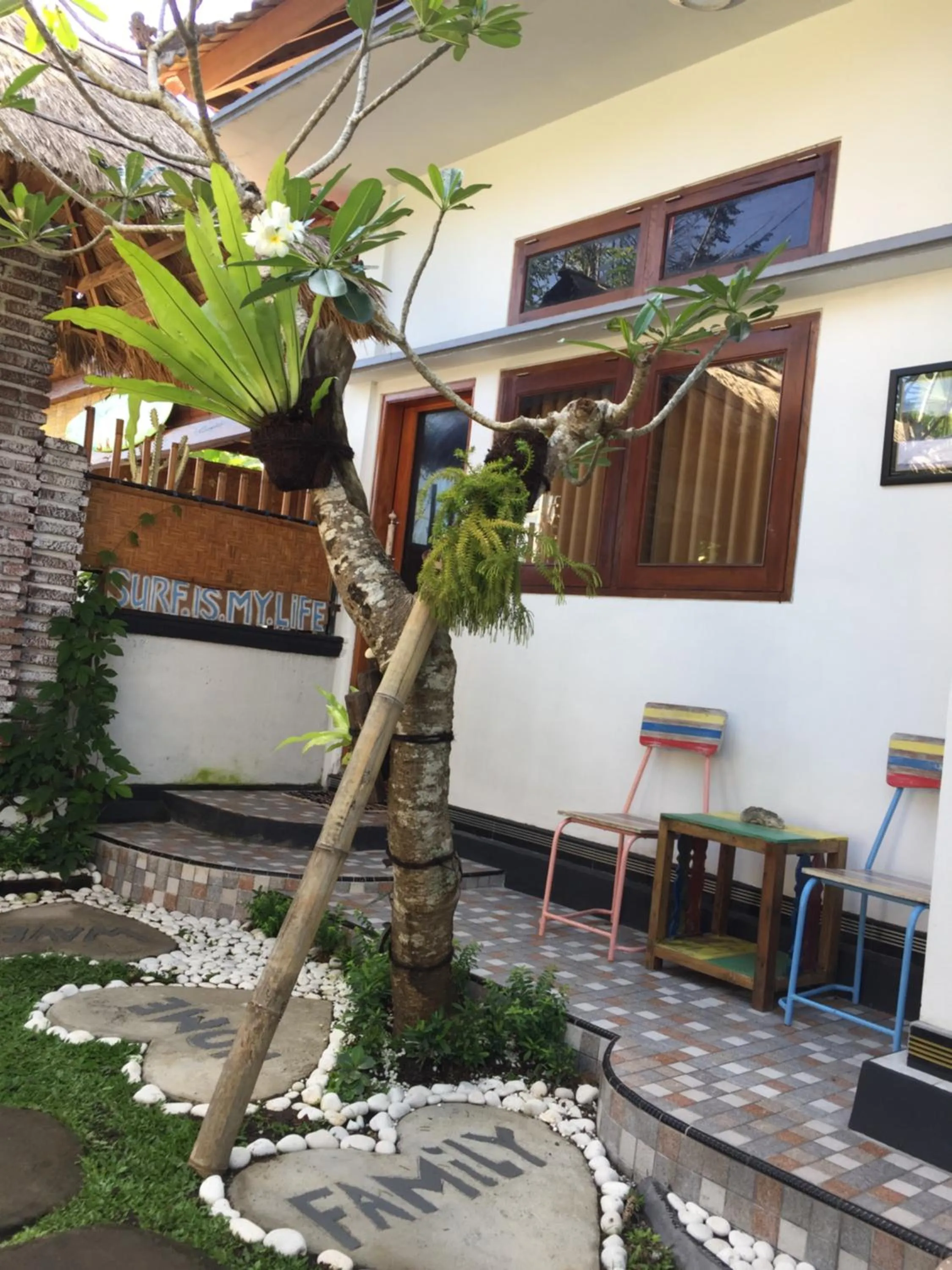 Balcony/Terrace in Medewi Secret SurfCamp