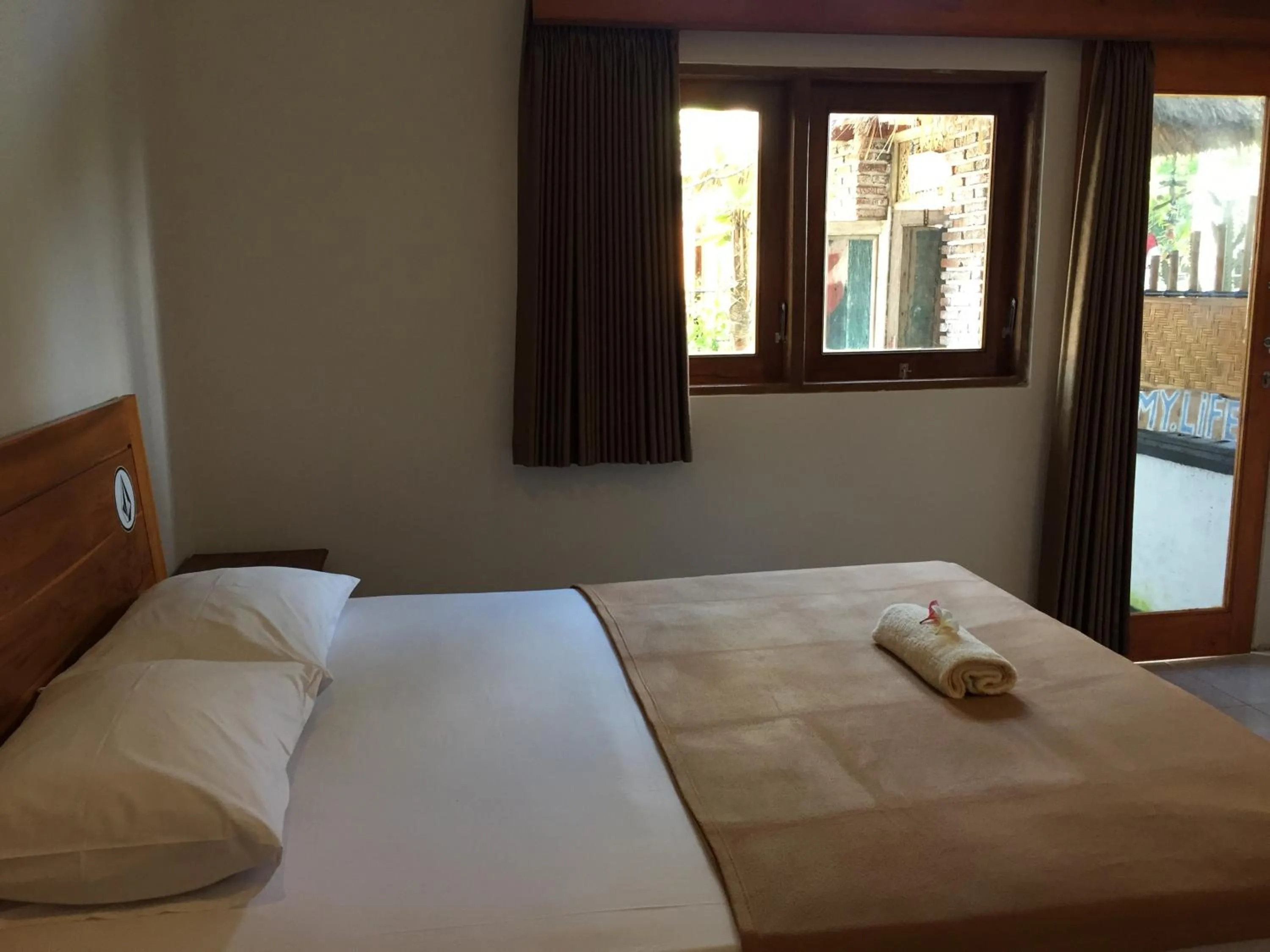 Bed in Medewi Secret SurfCamp